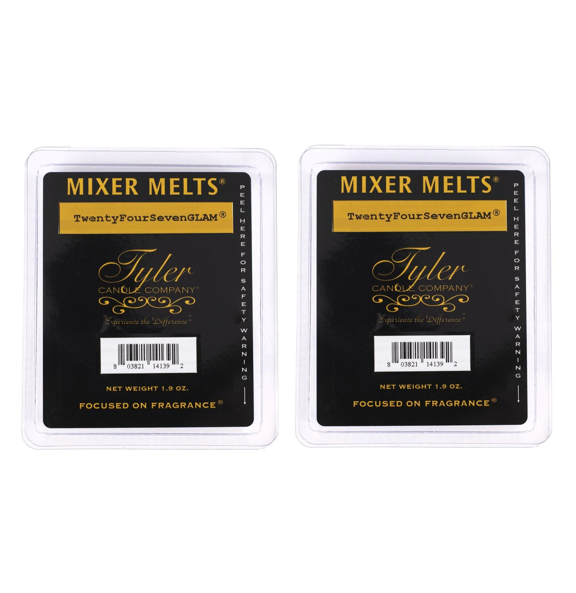 Tyler Candle Company TWENTYFOURSEVEN Glam 1.9 Ounce Scented Mixer Wax Melt Cubes for Tart Burner Pack of 2