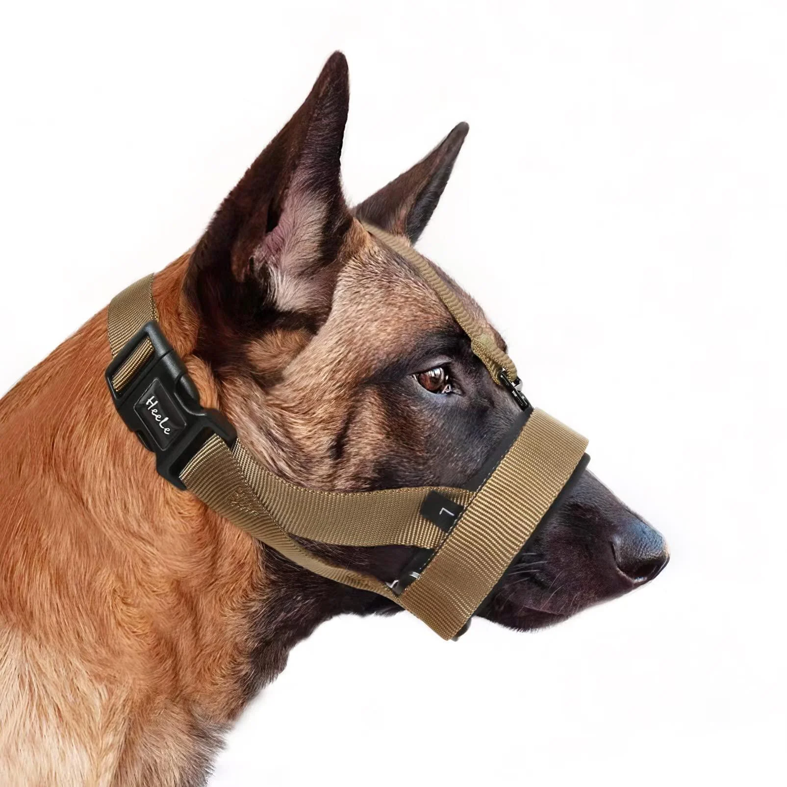 Heele muzzle for dog dog muzzle no longer padded no more scrubbing dog muzzle adjustable loop dog muzzle muzzle muzzle against bite muzzle for small medium dogs brown s s (1 Pack) brown