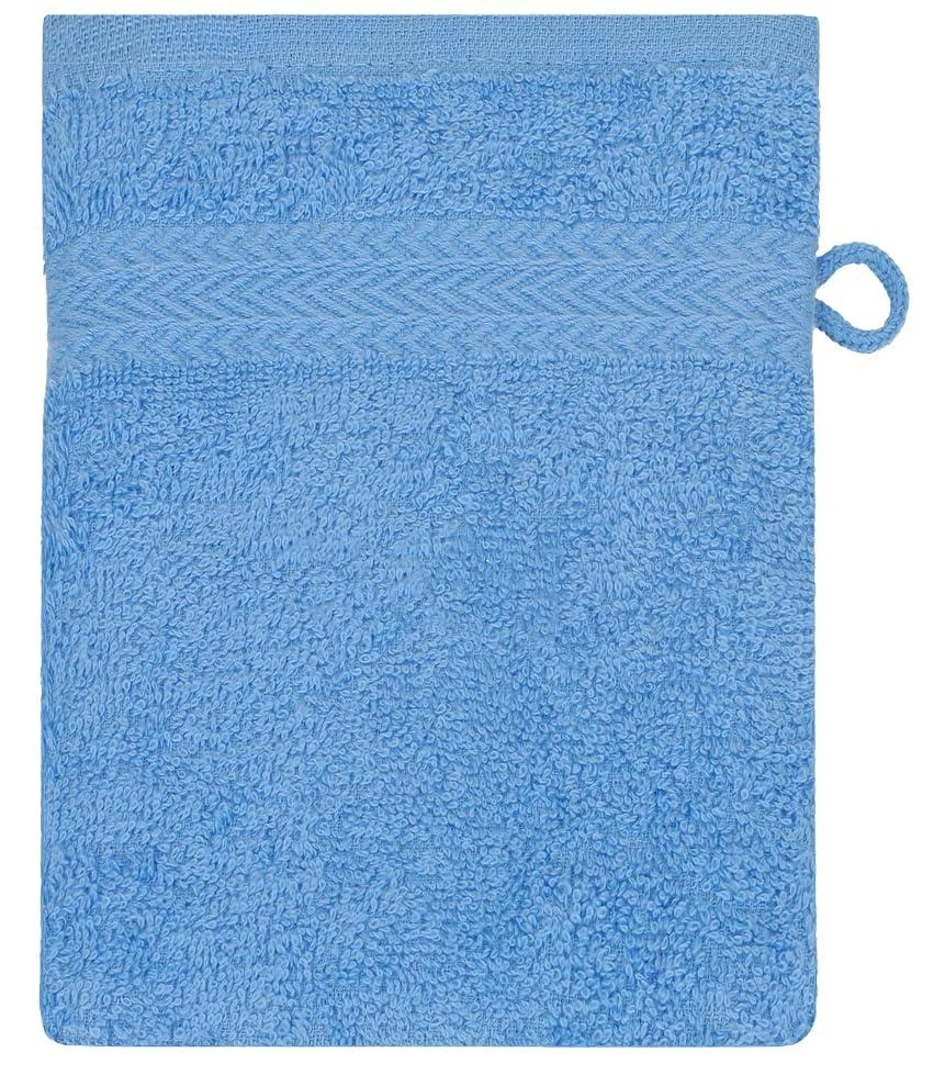 Betz wash mitt premium 100% cotton washcloth 16x21 cm color light blue
