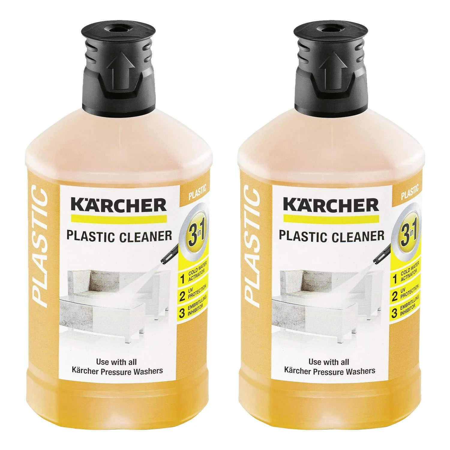 2 x K rcher RM 613 plastic cleaner 1000 ml