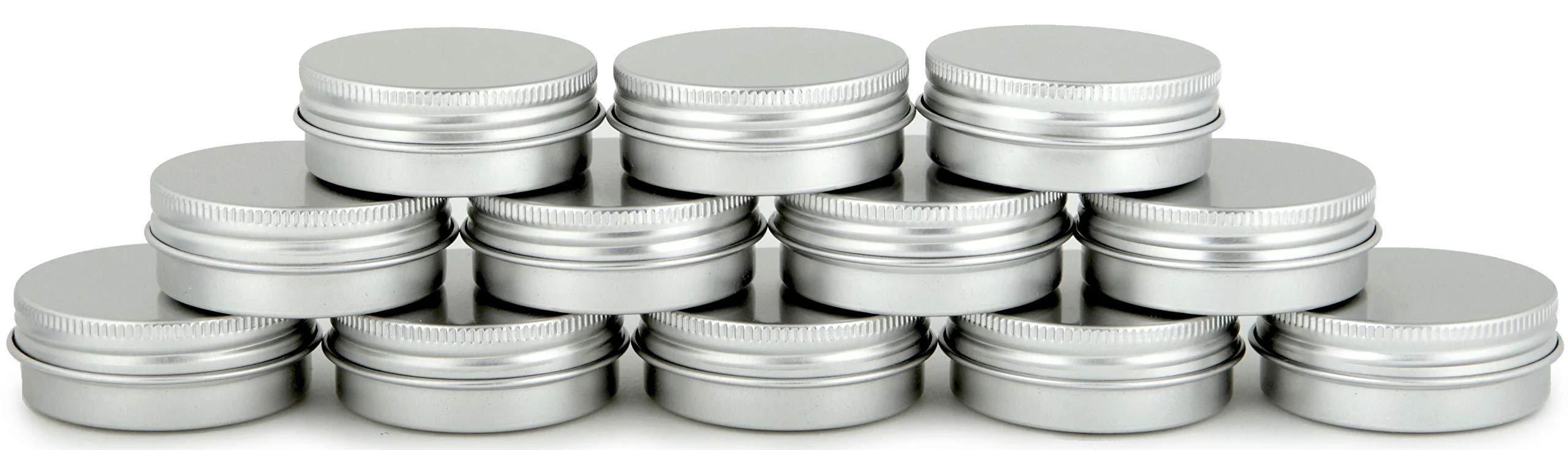 Vivaplex 12 Aluminum 1 oz Tin Jars with Lids