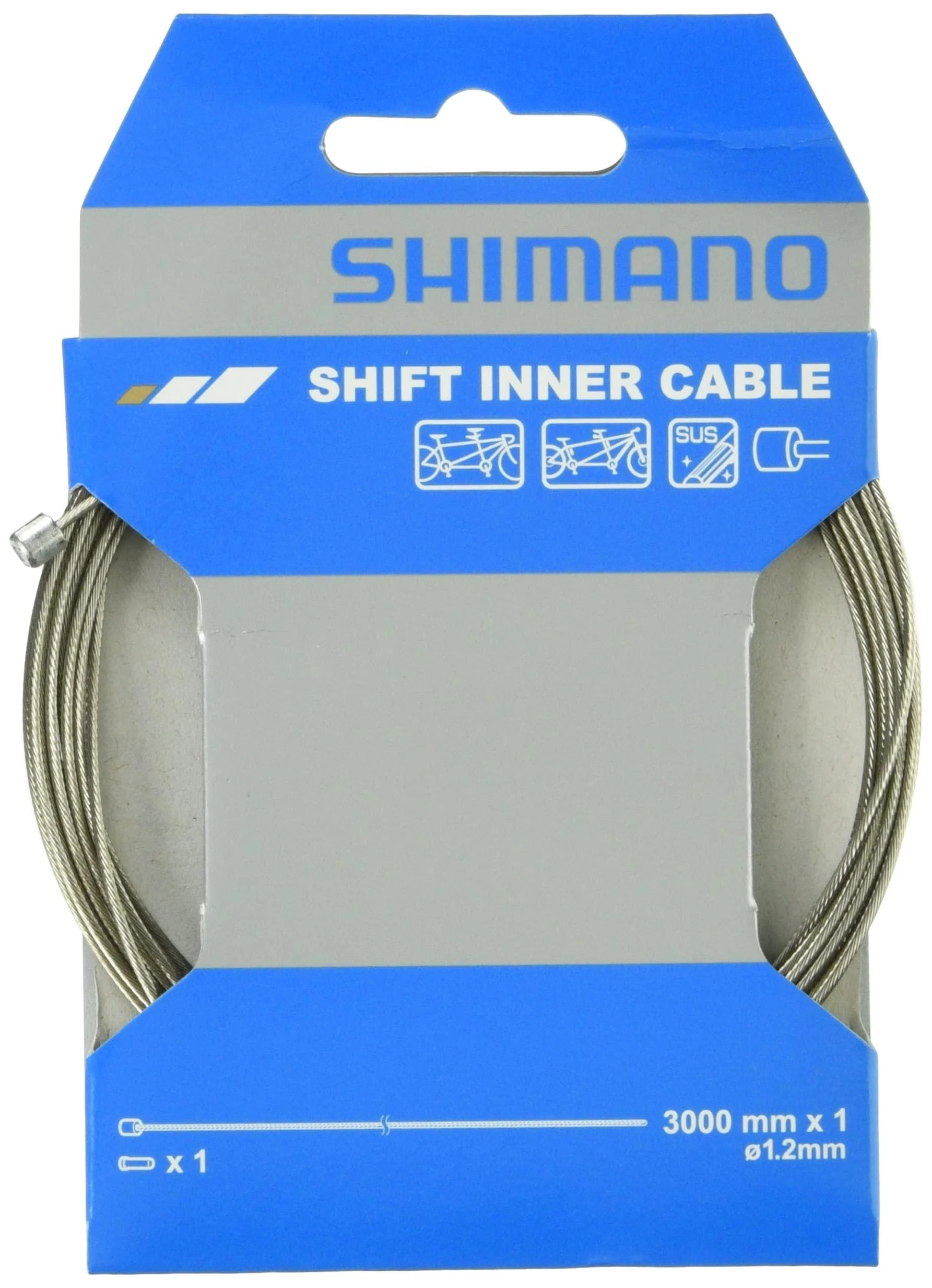 SHIMANO Stainless Derailleur Cable Black - Black Uni
