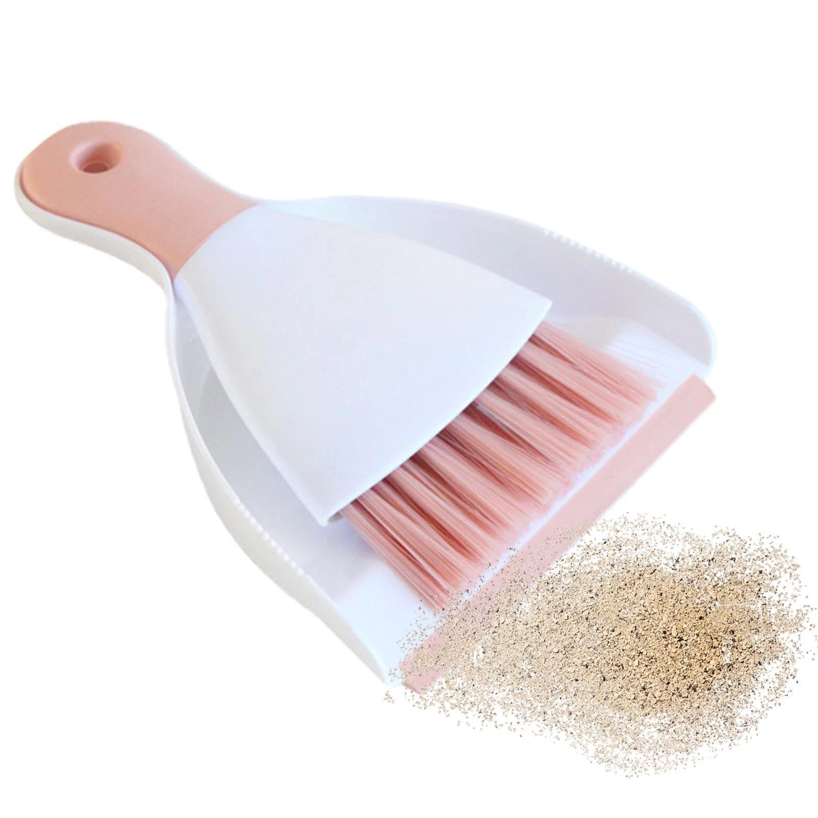 Broom and Dustpan Set | Cleaning Brush Dustpan Combo Set Desktop Handheld Cleaning Small Dustpan for Kitchen Home Study Room Bathroom - JPSDOWS