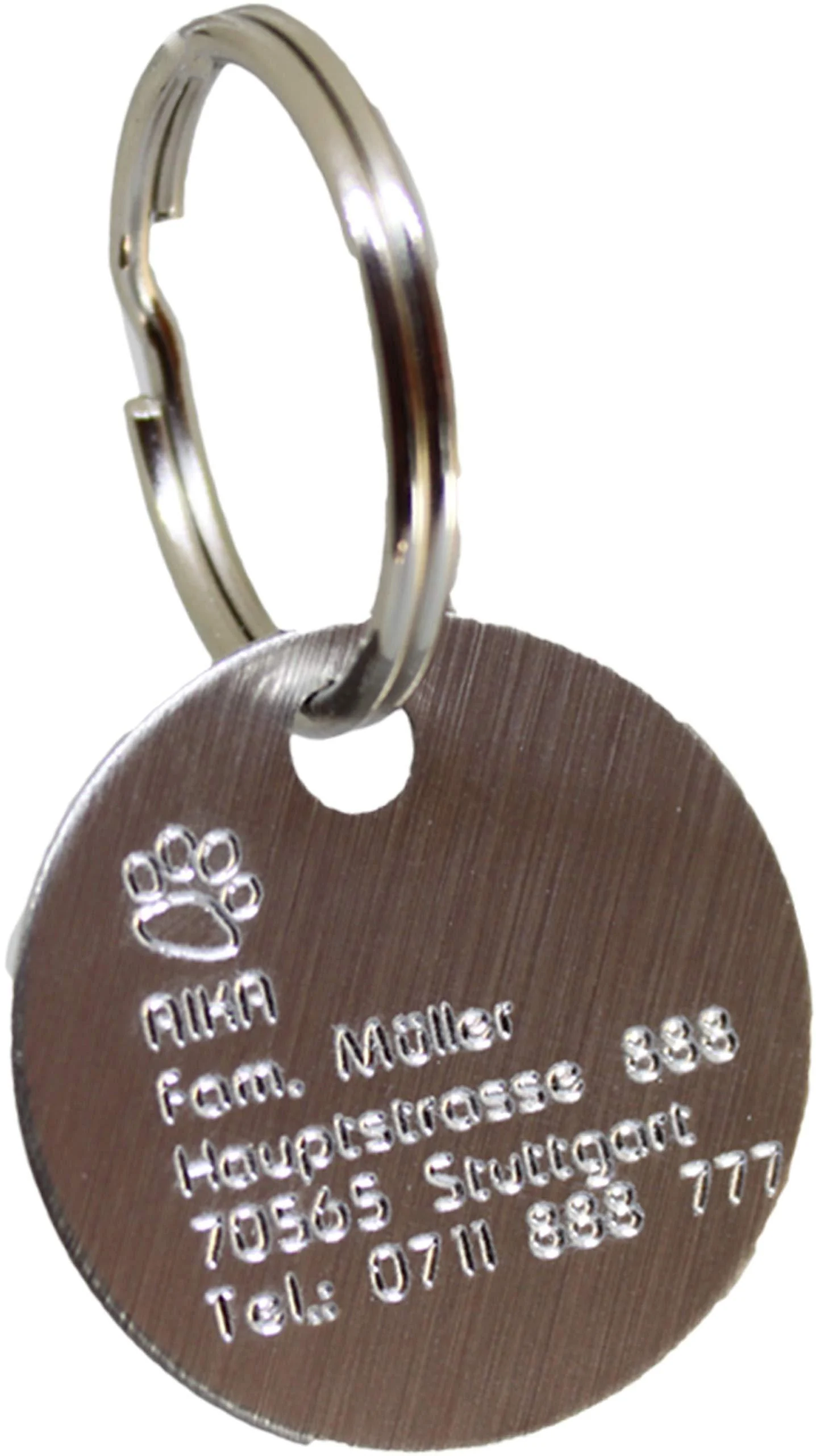 Dog tag with engraving - ID tag - address tag - address plate - individual - personalized - diamond engraving (silver-noble)
