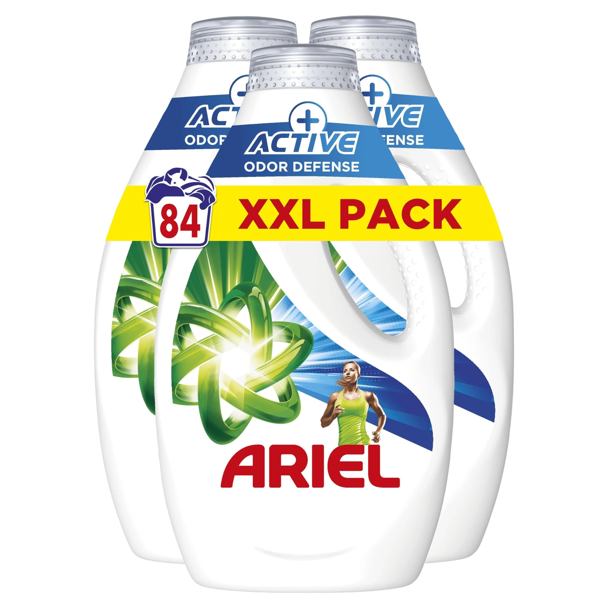 Ariel Liquid Laundry Detergent 84 Loads +Active Odor Defense Touch of Febreze 2x Longer Clean Scent Made in France