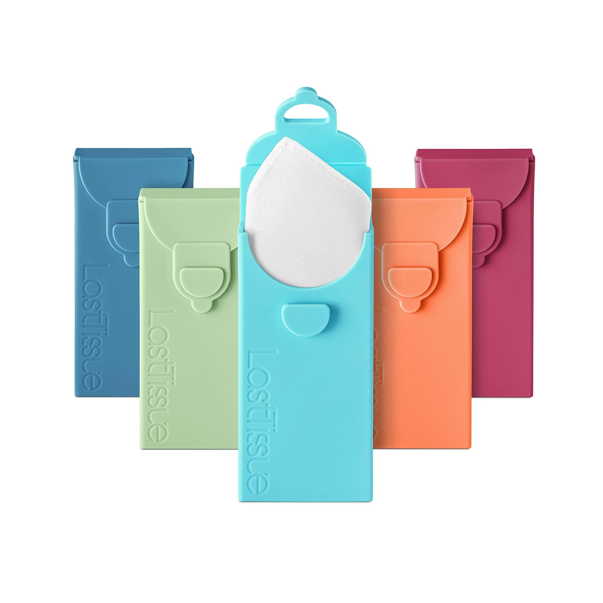 LastTissue Tissue Box - Environmentally friendly reusable organic cotton tissues (turquoise)
