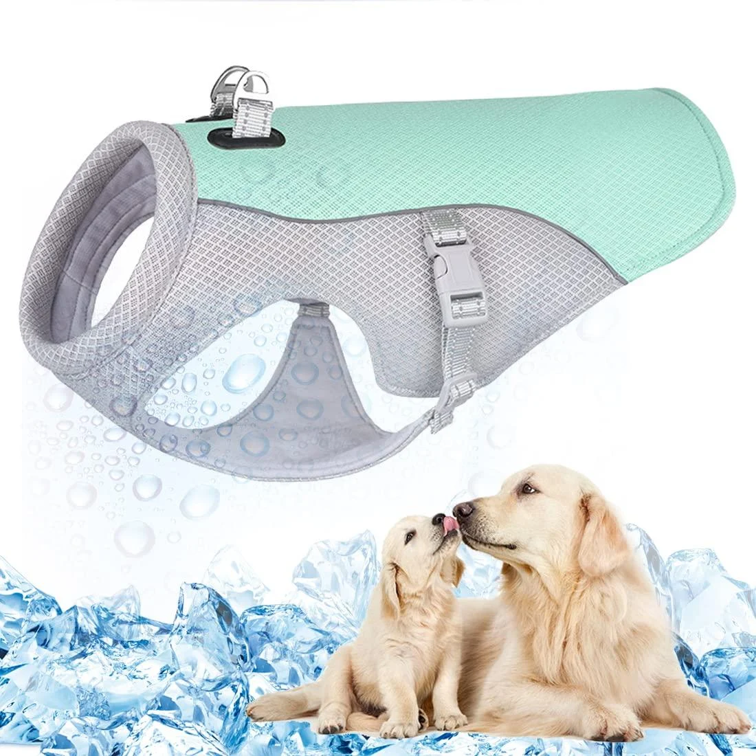 TVMall Dog cooling vest Breathable mesh dog jacket Summer Cooler and comfortable dog coat adjustable with reflective strip pet suitable for large medium and small dogs xl #new blue