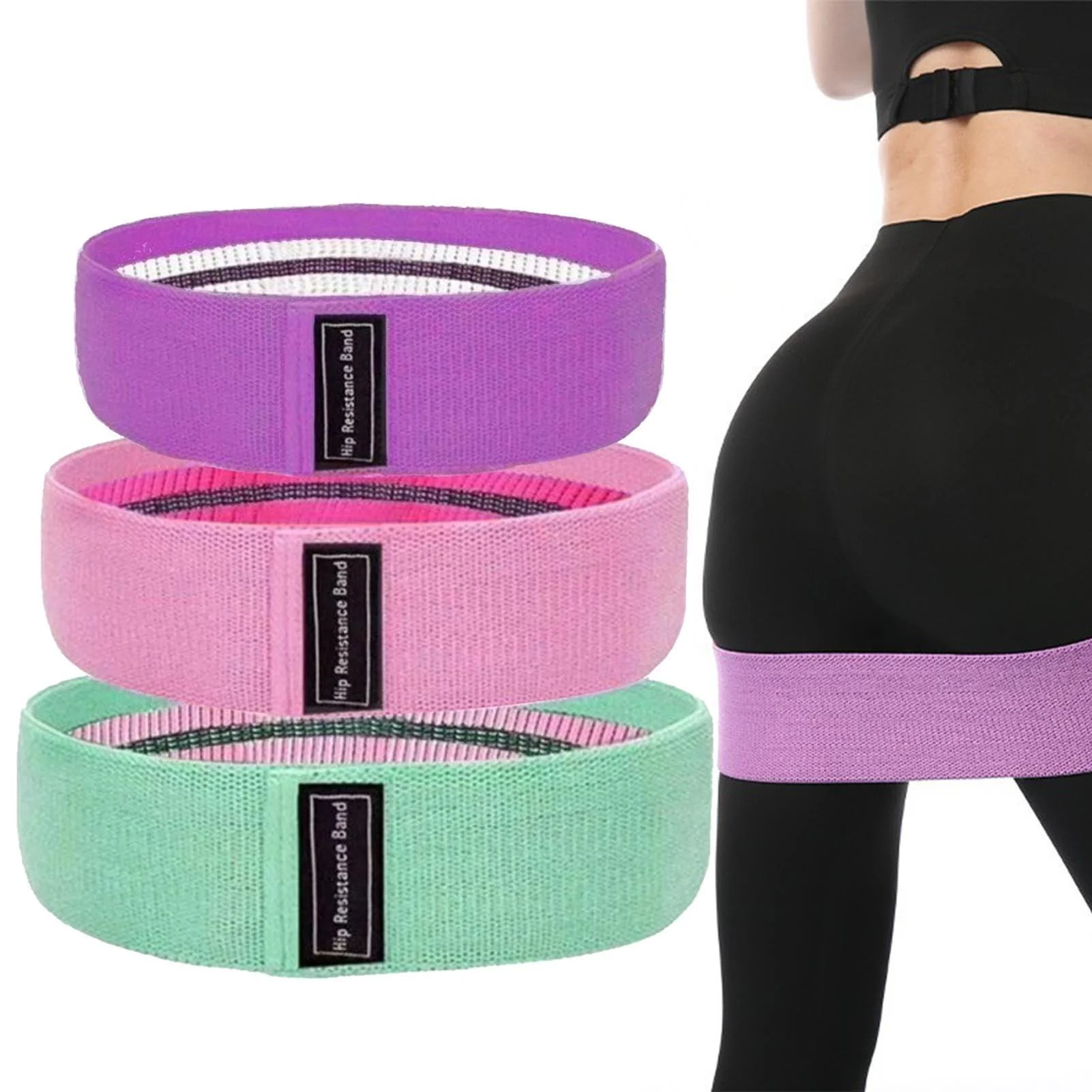 Shakven Exercise Resistance Bands Non-Slip Fitness Bands Stretch Bands - Portable Pilates Flexbands Workout Bands for Women Men Muscle Training Shape Body