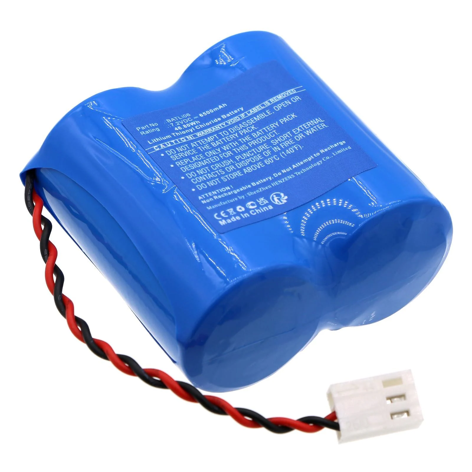Synergy Digital Security and Safety Battery Compatible with Daitem DP1411D Security and Safety (Li-SOCl2 7.2V 6500mAh) Ultra High Capacity Replacement for Daitem BATLi06 Battery
