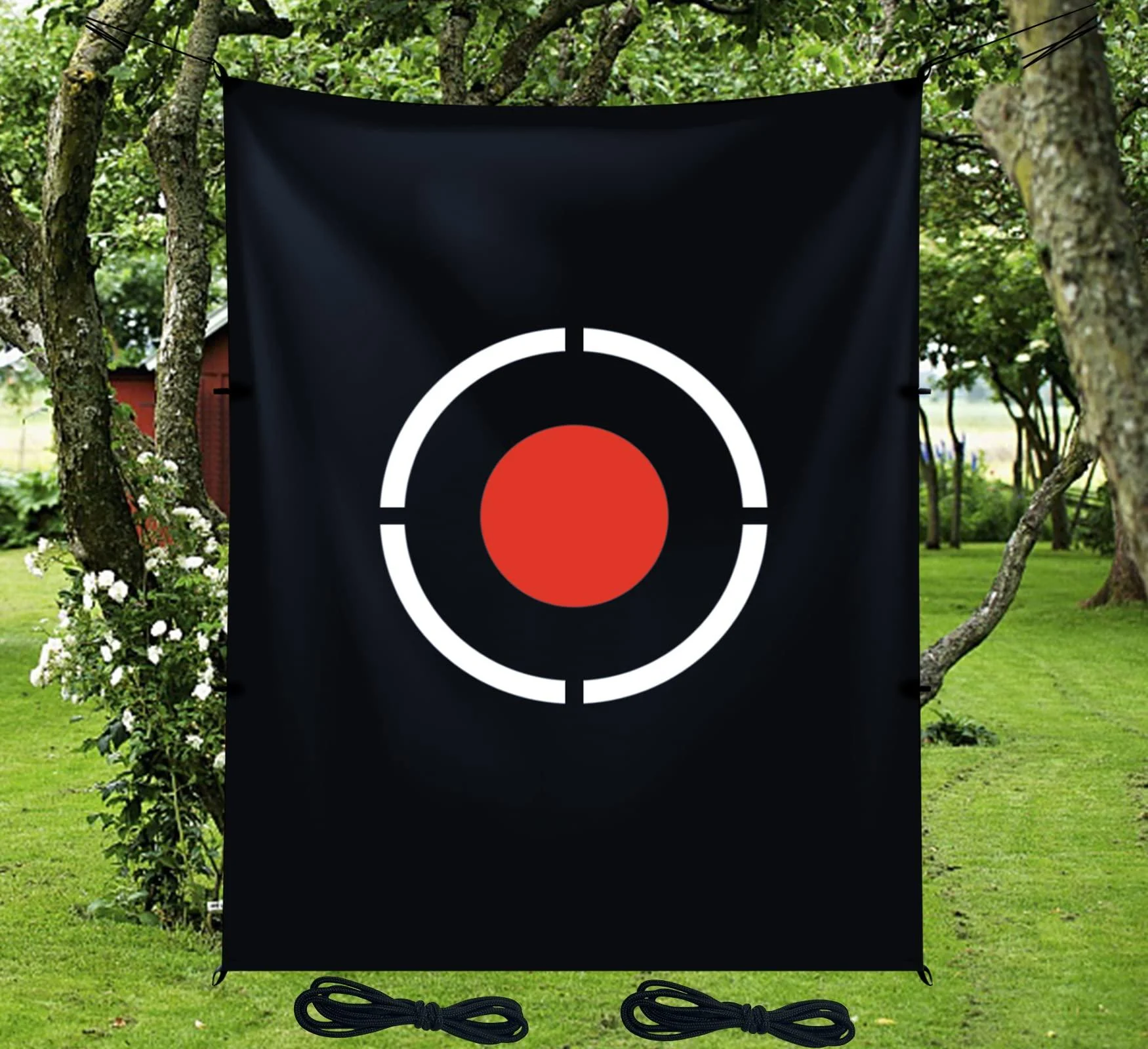 Doubleriver Golf Target Cloth Golf Net Replacement Target Golf Hitting Target Cloth Golf Practice Target Golf Training Aids Indoor Outdoor 5X6FT Golf Target Black