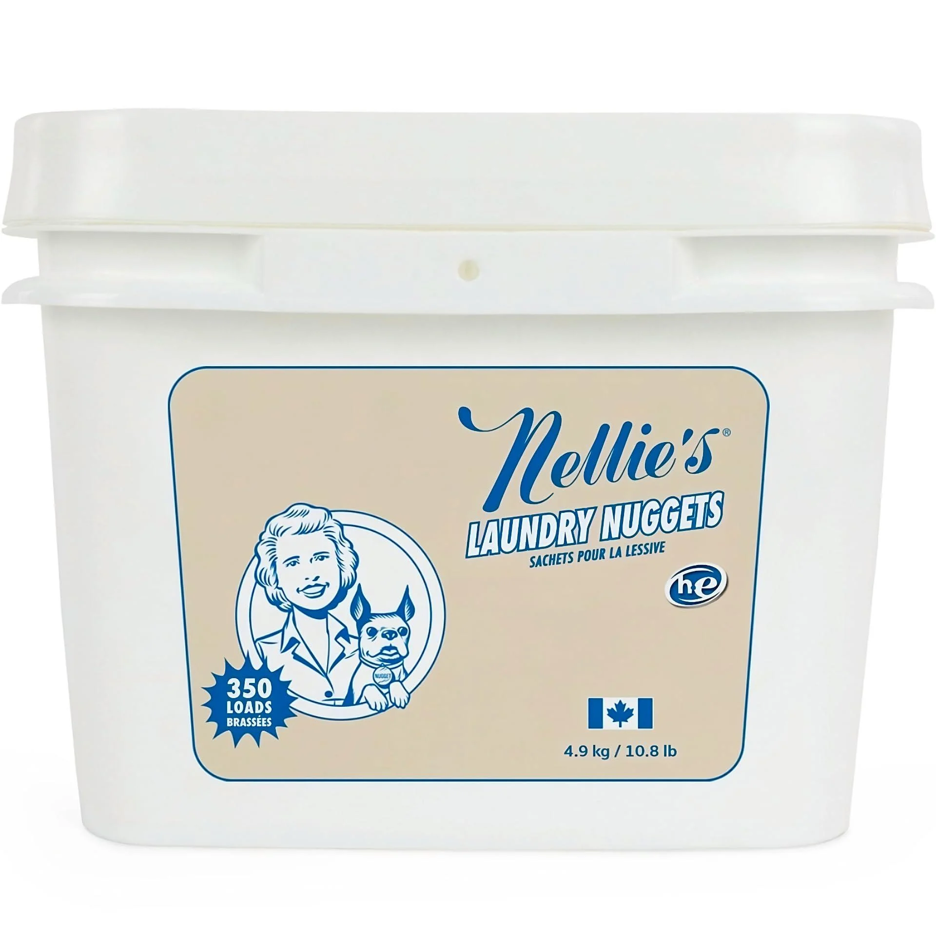 Nellie's Laundry Nuggets - 350 Loads - Eco-Friendly Concentrated Detergent Pods - Plant-Based Cleaning Solution - Bulk Power - Effective & Sustainable Clean for All Loads