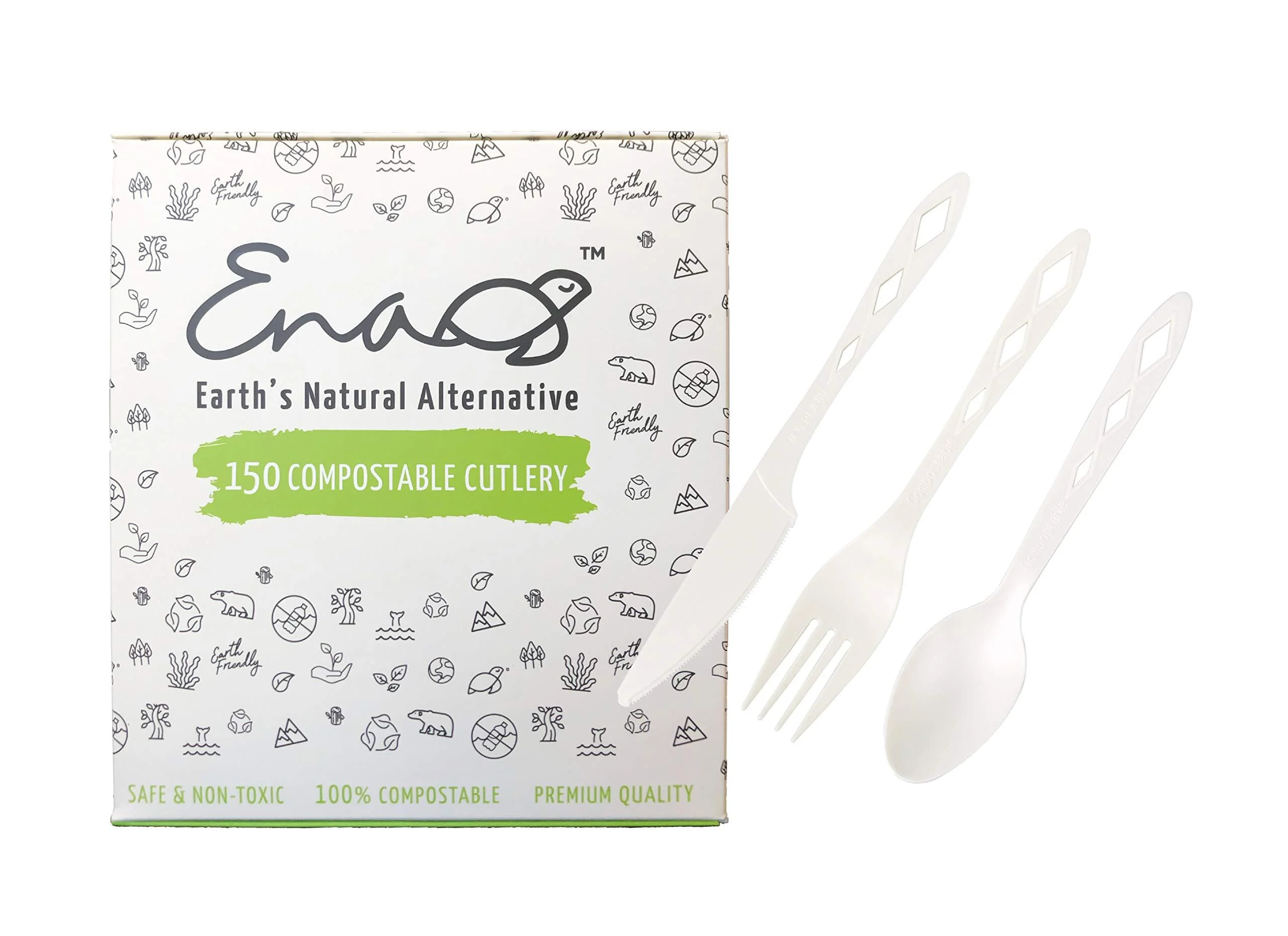 Earth's Natural Alternative Compostable Cutlery 150 Count