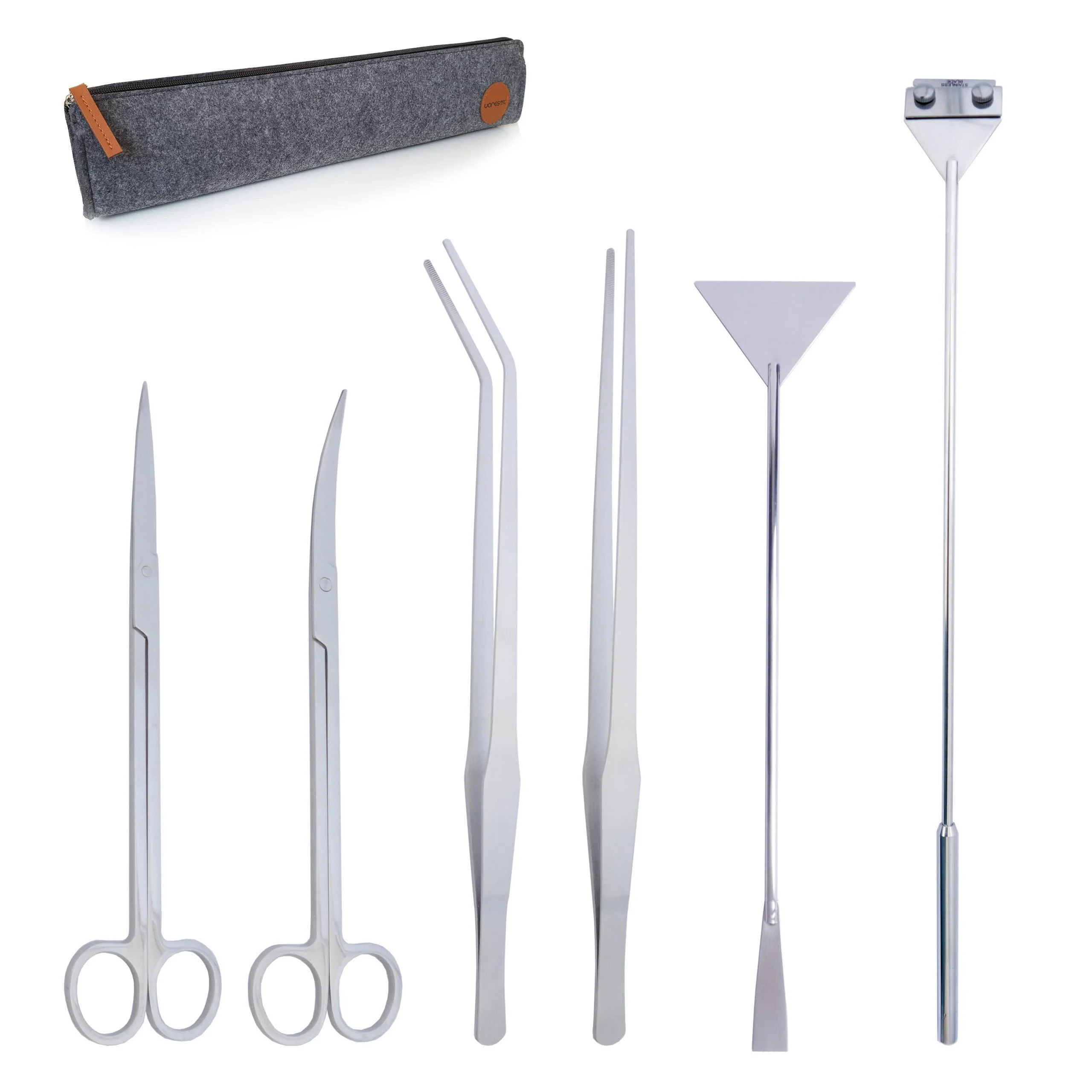 VORESTIC 6 pcs Aquarium Aquascaping Terrarium Tools Long Tweezers Scissors Algae Scraper
