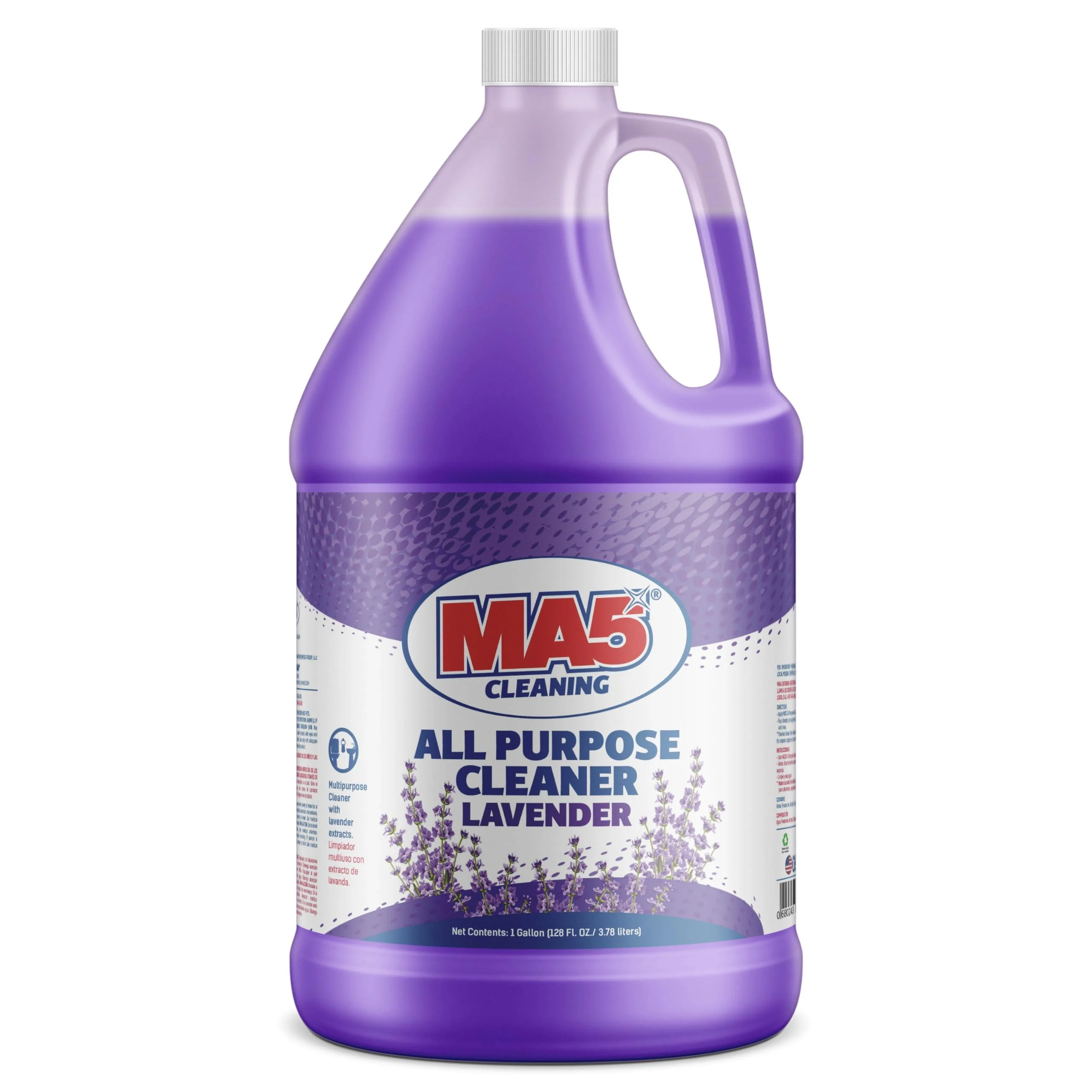MA5x All Purpose Cleaner Lavender 1 Gallon | Multipurpose Cleaner with Lavender Extracts 128 Fl Oz (Pack of 1) - MA5x CLEANING SUPPLIES