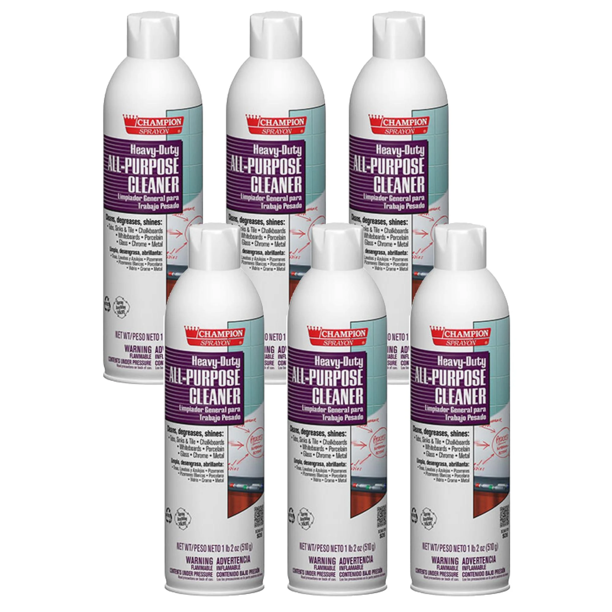 Champion Sprayon All-Purpose Cleaner. 6-18 oz. Net can.