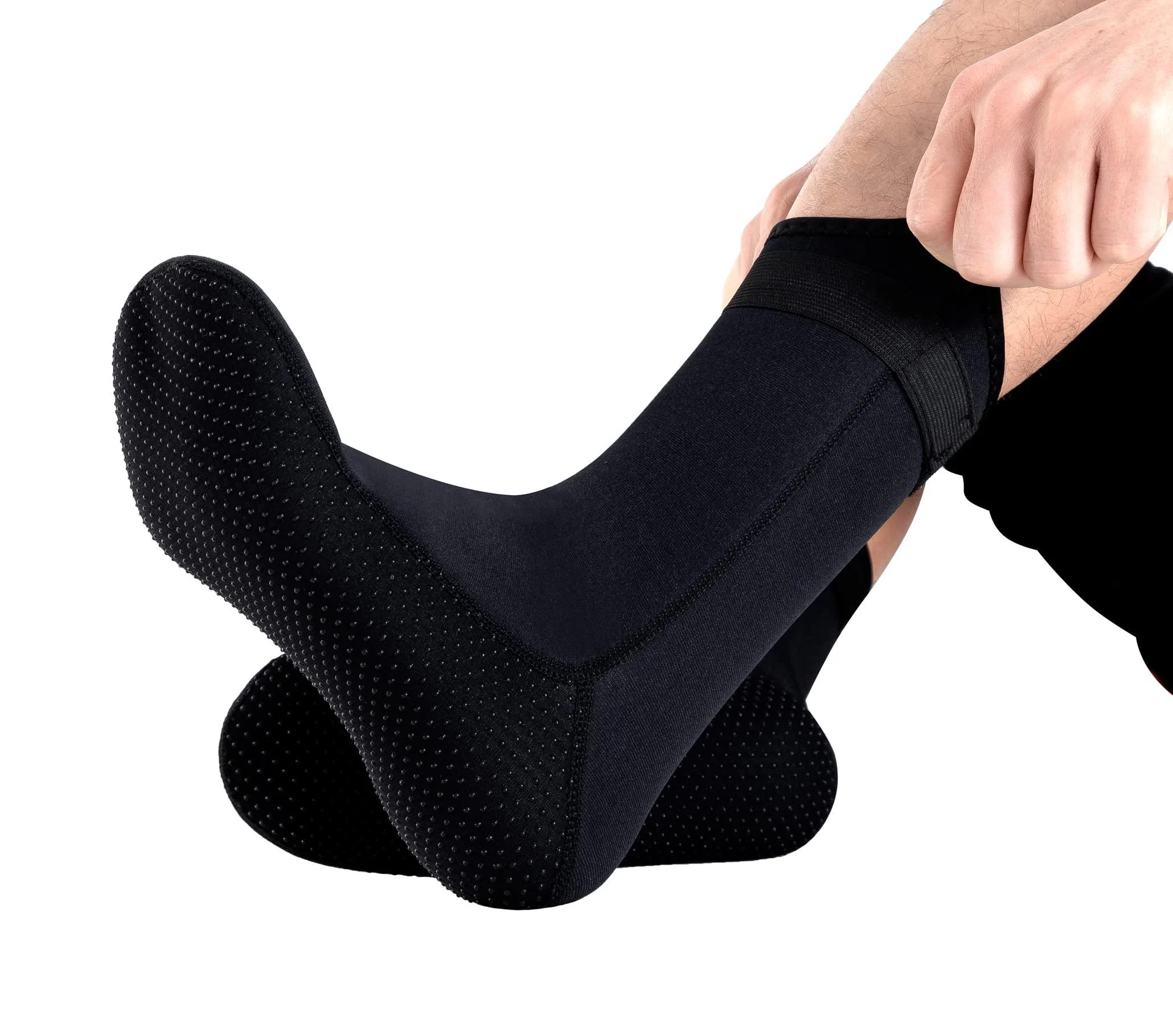 SUJAYU Diving Socks, 3MM Neoprene Socks Surf Booties Dive Booties Dive Boots Black X-Large