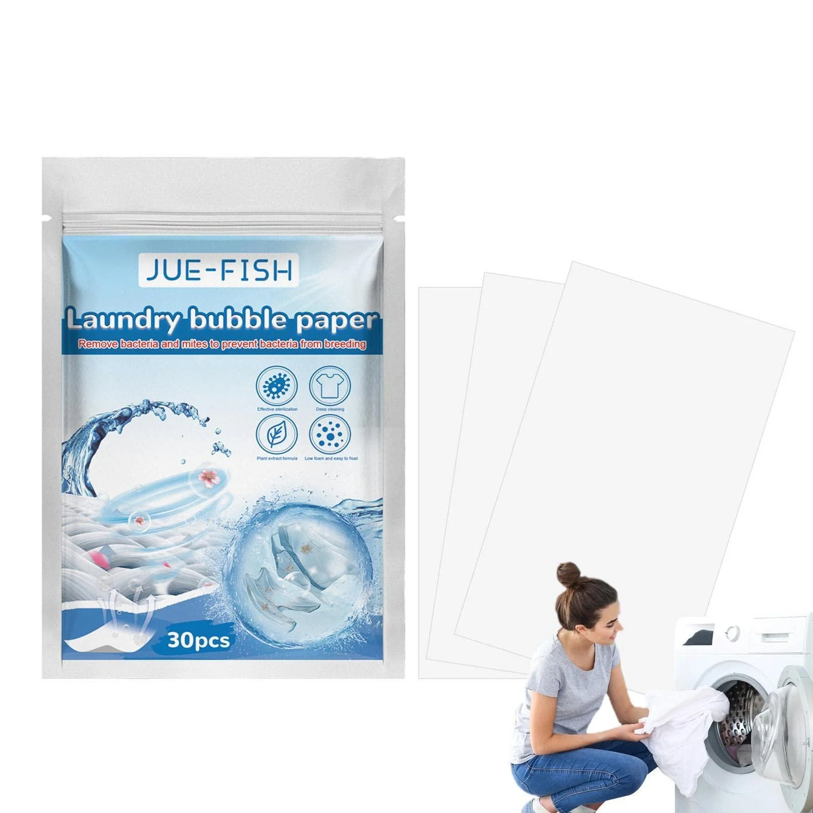 Detergent Sheets | Natural Fresh Scent Washer Sheet - Trave Size Liquidless Laundry Strips Detergent Zero Waste Sheets Plastics Laundry