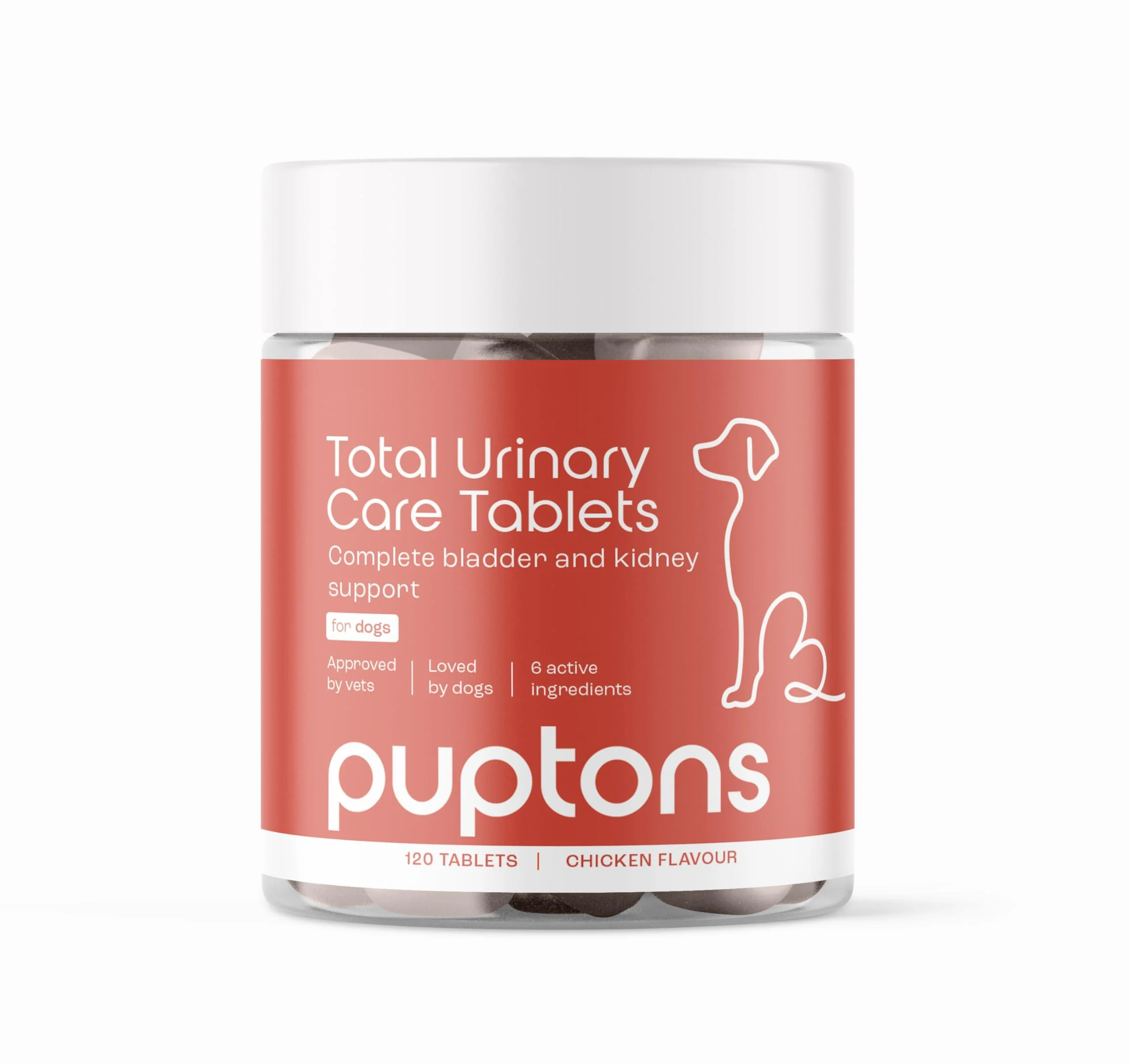 Total Urinary Care | Dog UTI Incontinence & Cystitis Relief Tablets | Natural Ingredients | Advanced Bladder & Kidney Support for Dogs (30 Tablets) | Puptons - Total Pets