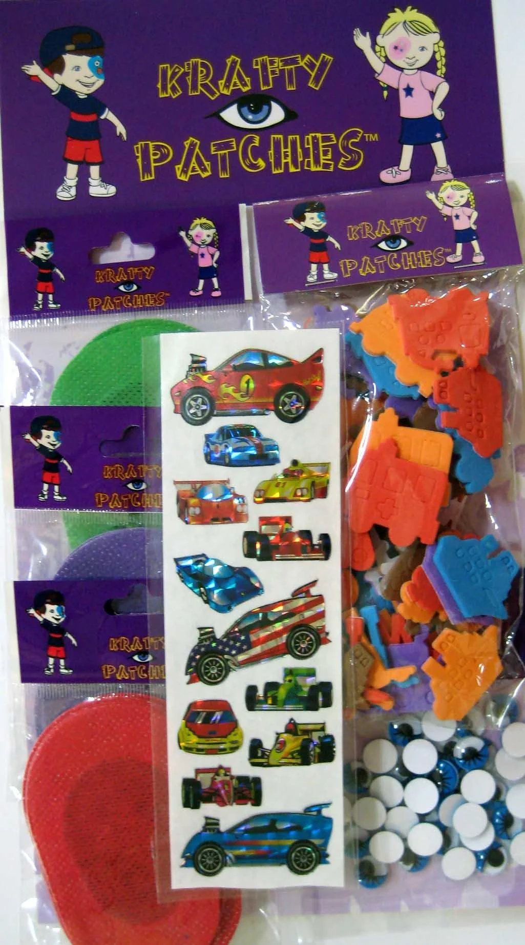for Boys Transportation Patch Kit (Regular Size 30 per kit) - Krafty Eye Patches