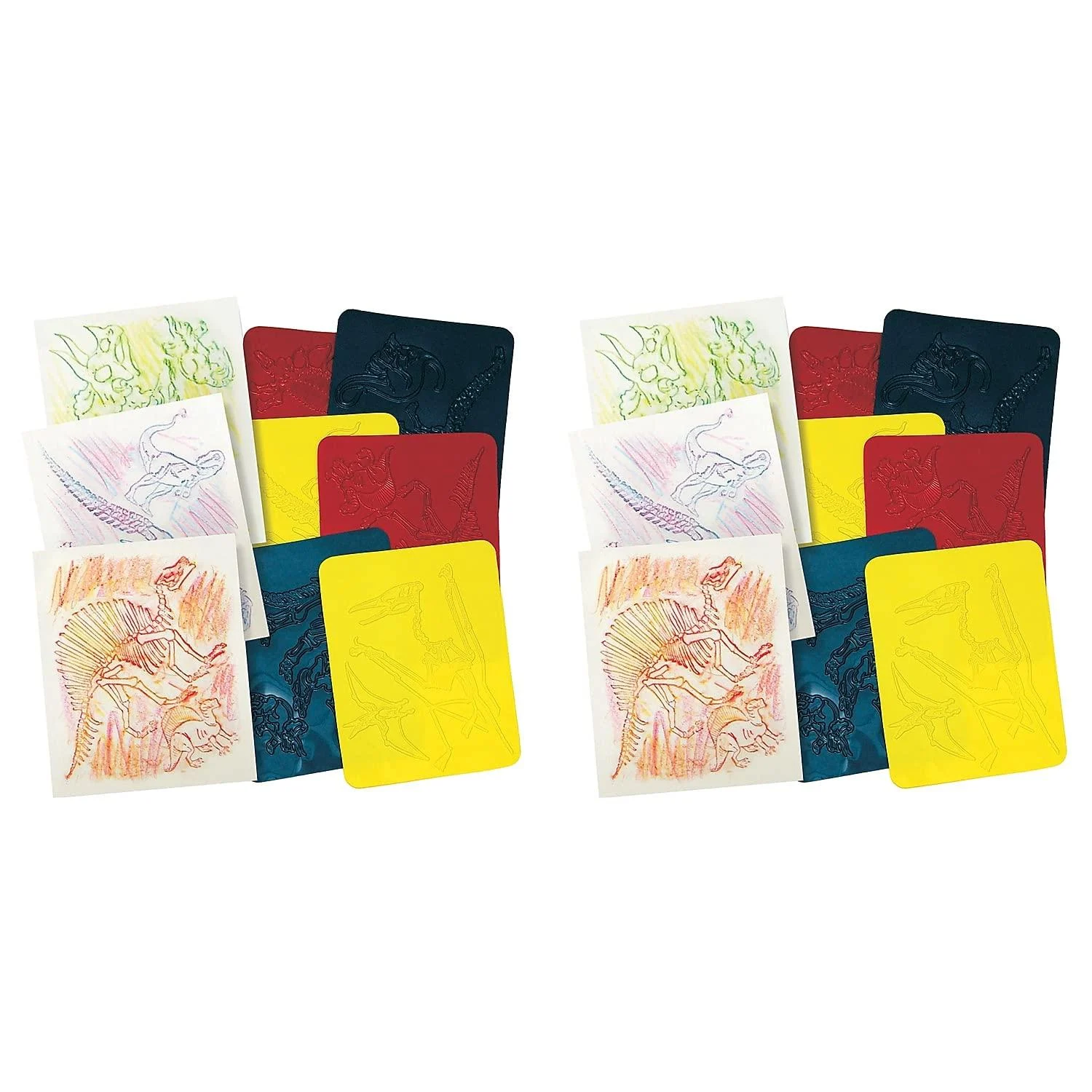 Roylco Dinosaur Rubbing Plates Clear 6 Per Pack 2 Packs (R-5823-2)