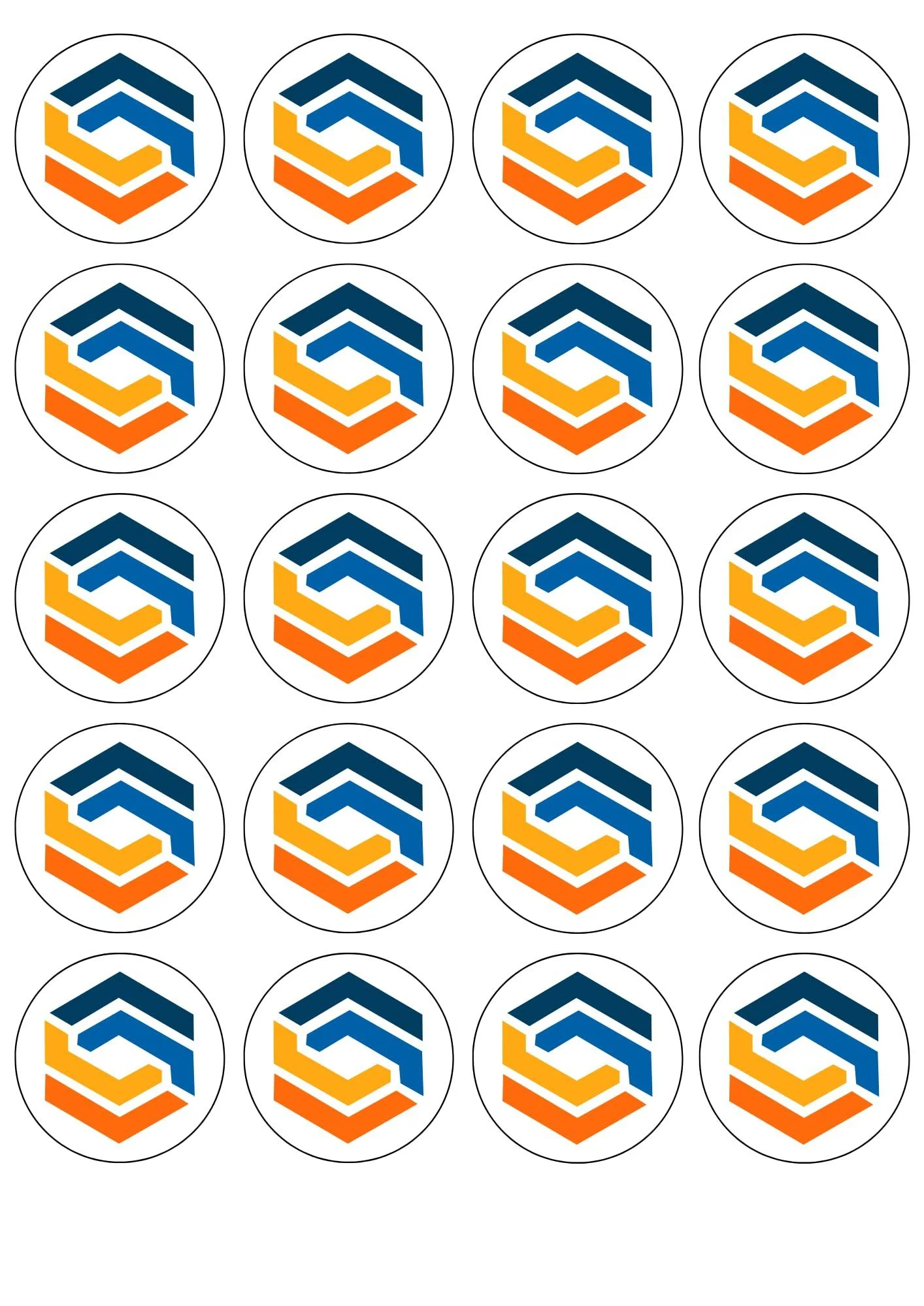 edible 20 x 5cm YOUR LOGO/PHOTO Personalised cupcake toppers UNCUT Company/business logo (wafer paper) Rice Paper - Generic