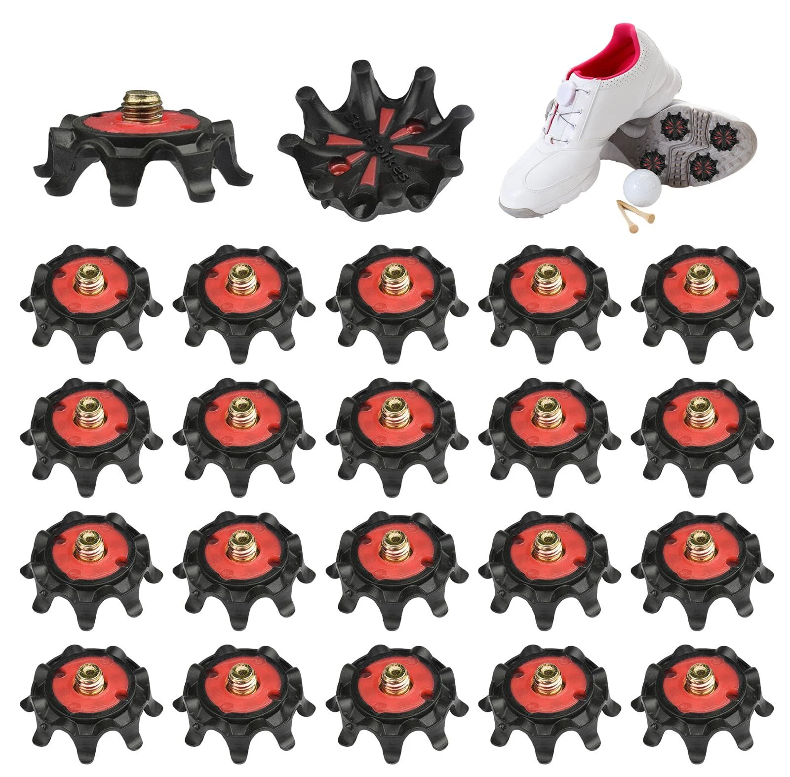 20 pieces Golf Schuh Spikes replacement Golf Spikes Stollen Golf Shoe Spikes anti -slide cricket spikes golf shoe spikes screw training for golf lovers outdoors easy to replace