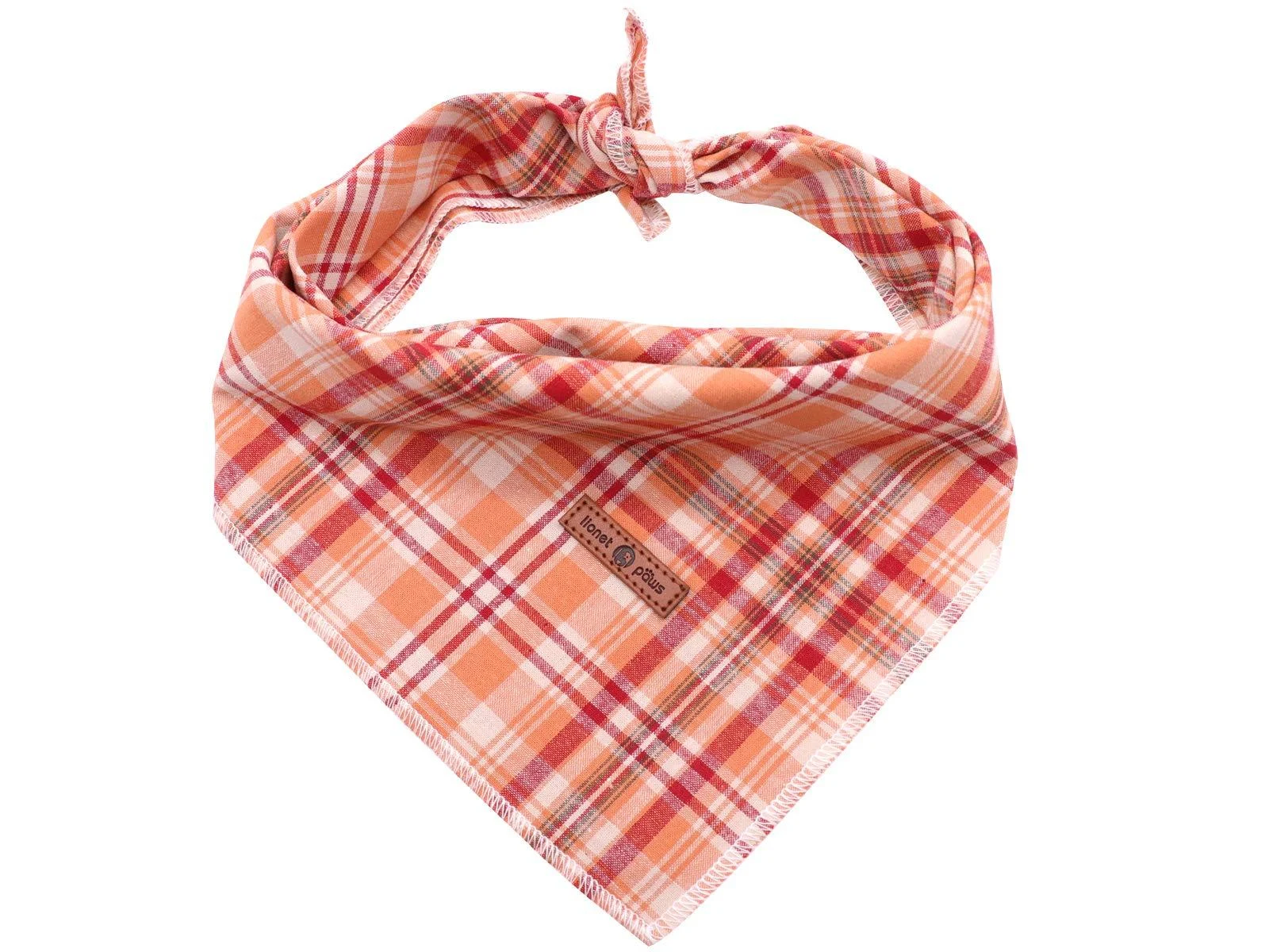 lionet paws Bandana for Dog Headscarves Dog Scarf Triangular Scarf for Small Medium and Large Dogs Orange S (Pack of 1) Orange