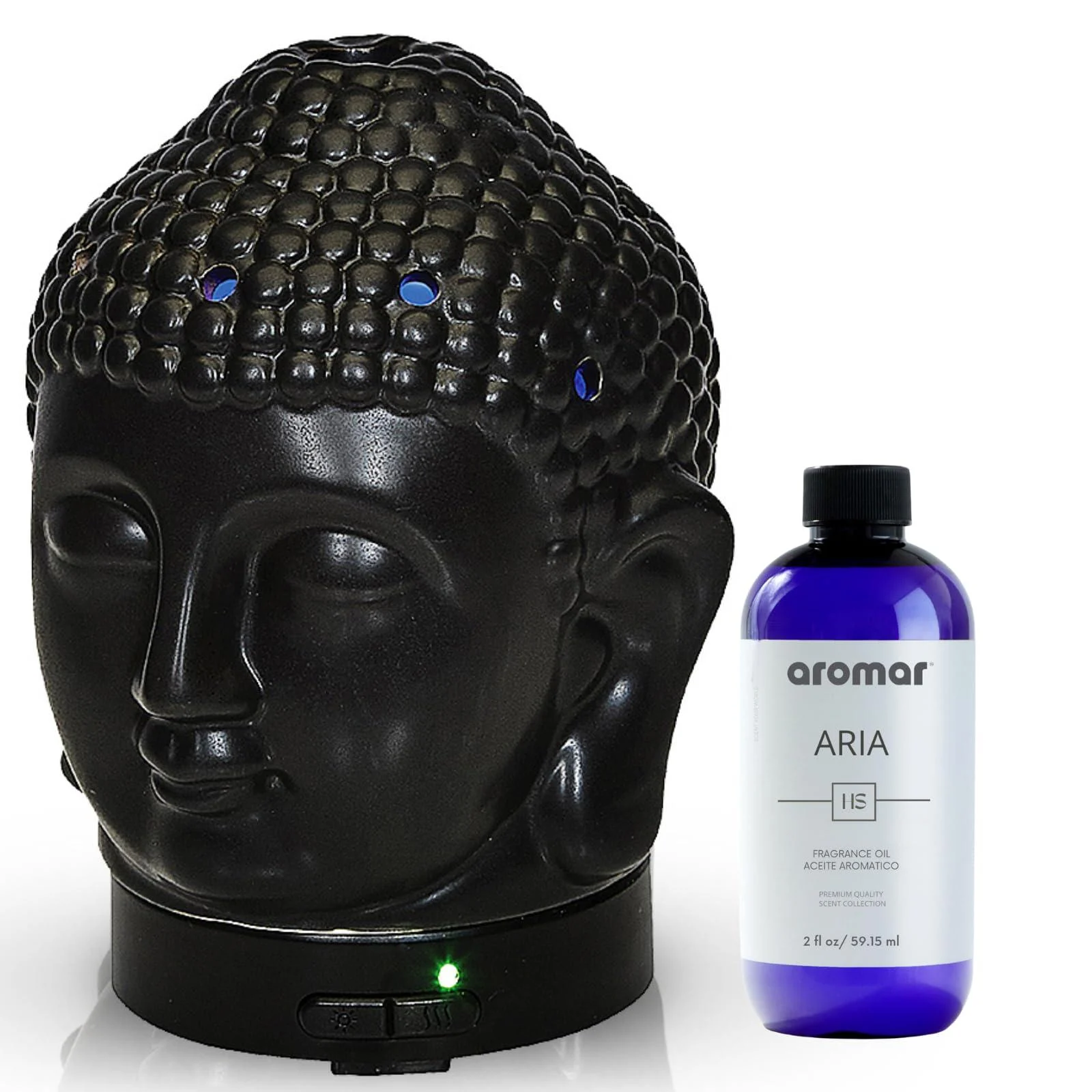Aromar Buddha Ceramic Diffuser Black