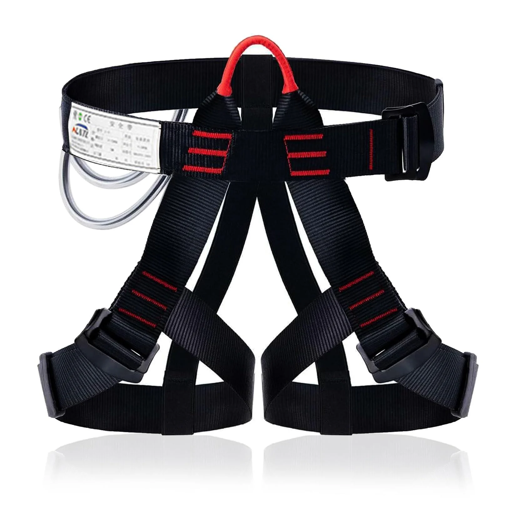 Gothicbride climbing belt mountaineering climbing strap with 2PCs tool rings Adjustable semi-body belt Service belt waist for abseiling tree climbing mountaineering