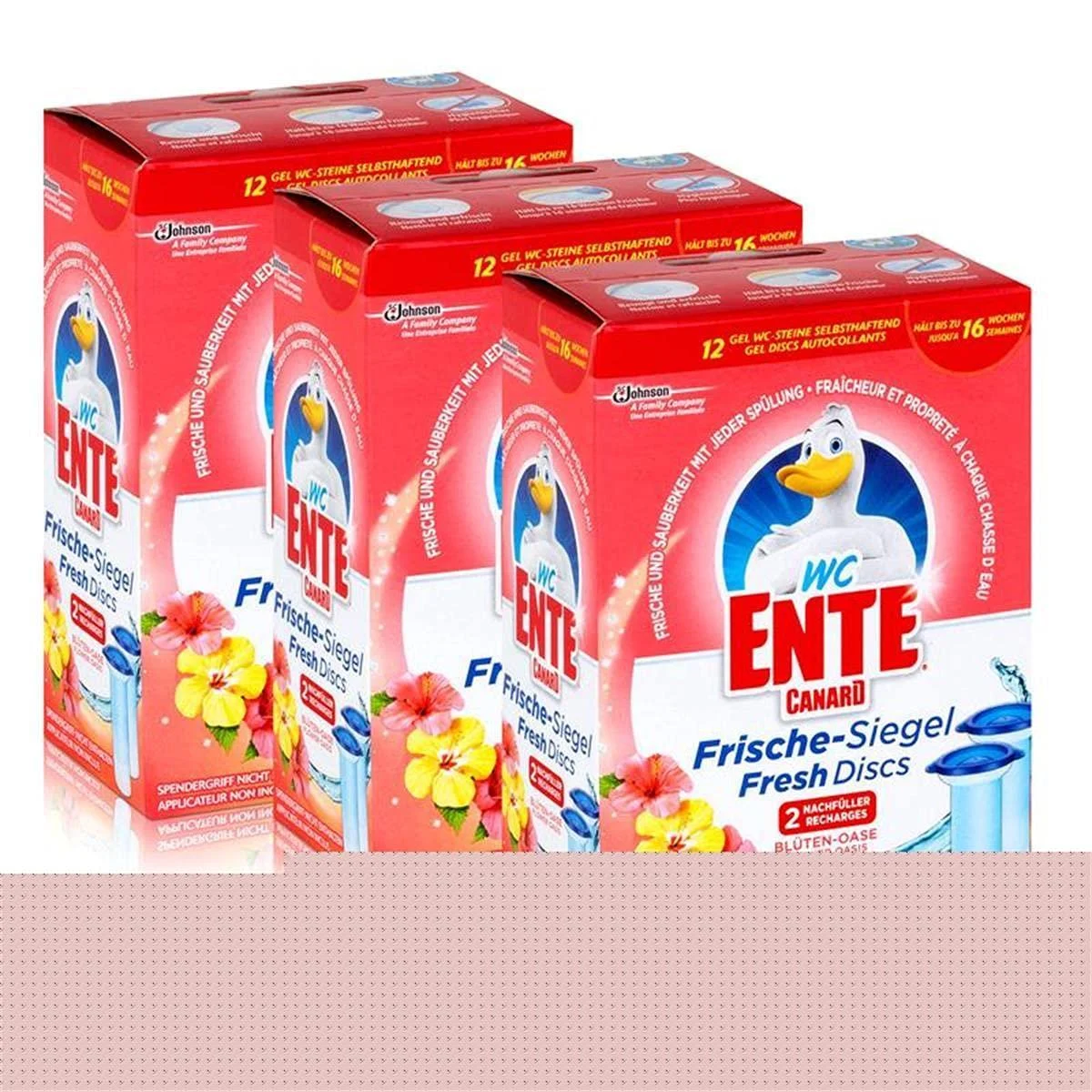3x WC Duck Fresh Seal Refill Blossom Oasis - WC-Ente