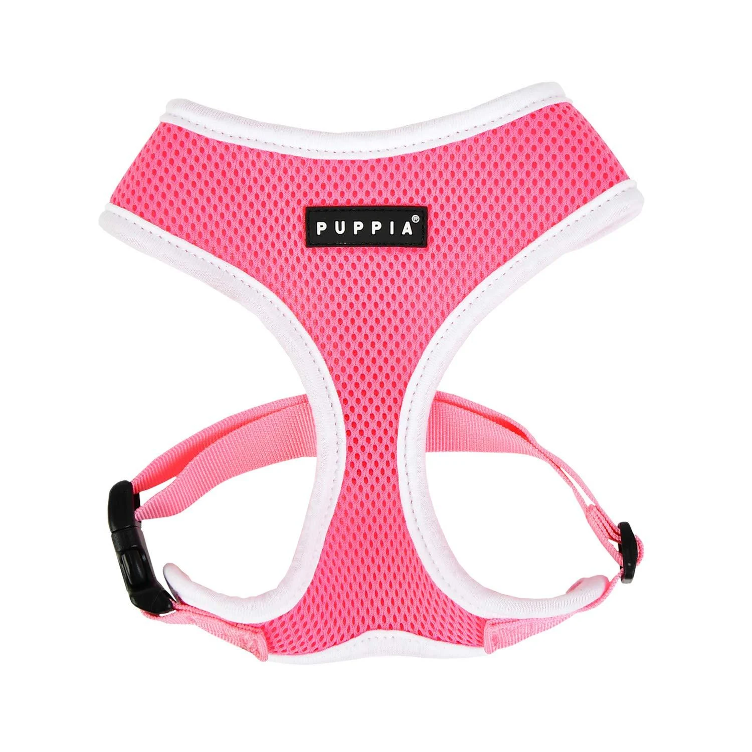 Puppia Soft Harness II - Soft dog harness for small and medium sized dogs - very comfortable and adjustable Pink L