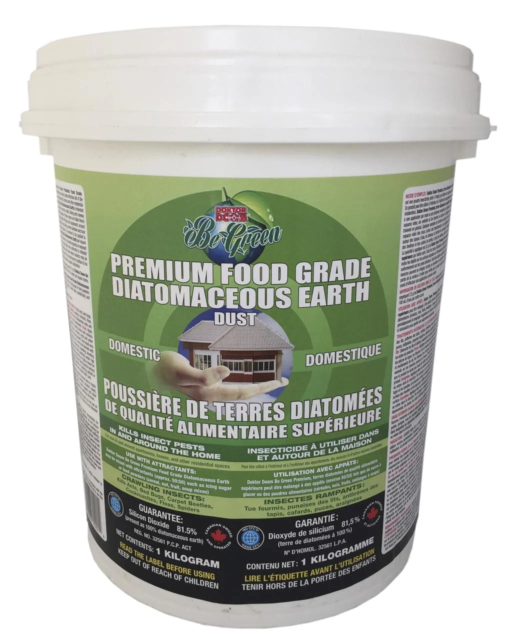 Doktor Doom Premium Food Grade Diatomaceous Earth Dust Made in Canada 1 kg 1kg
