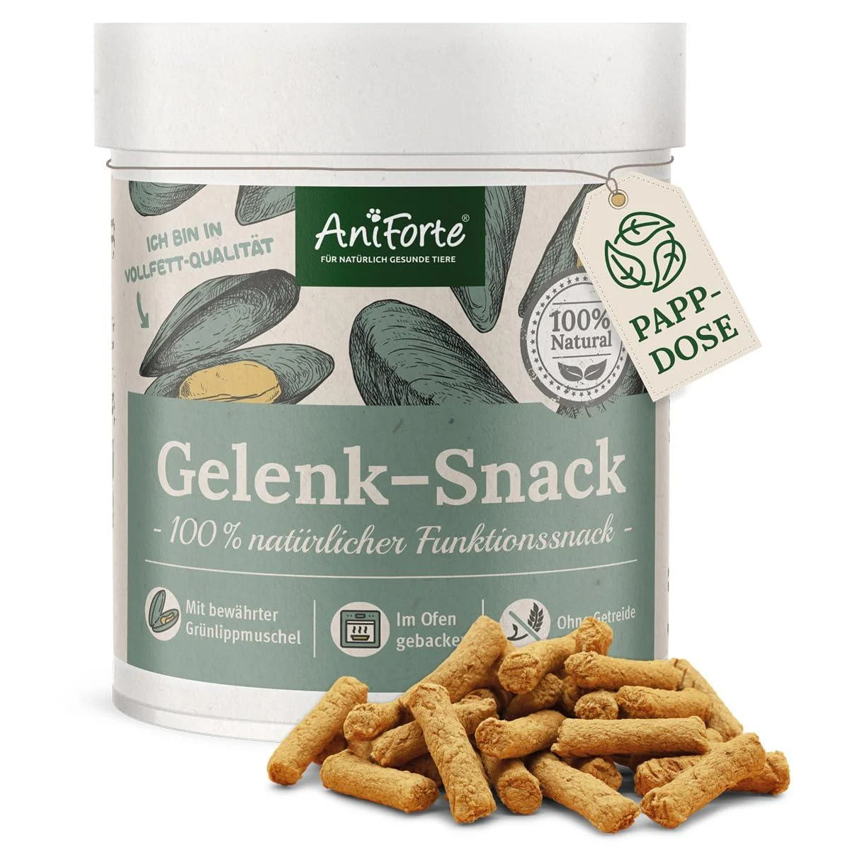Aniforte Joint snack for dogs 300g with green lip shell for the joints high chicken meat content functional snack grain -free instead of joint tablets for bones & joints 300 g (1 Pack)
