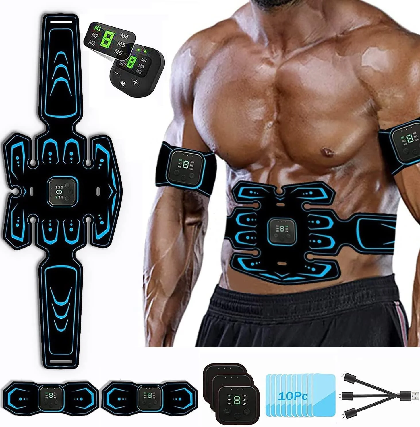 EMS training device abdominal muscle trainer electrically muscle stimulation devices EMS training device Full body muscle trainer full body AB/belly/arm/buttocks trainer - Jarper