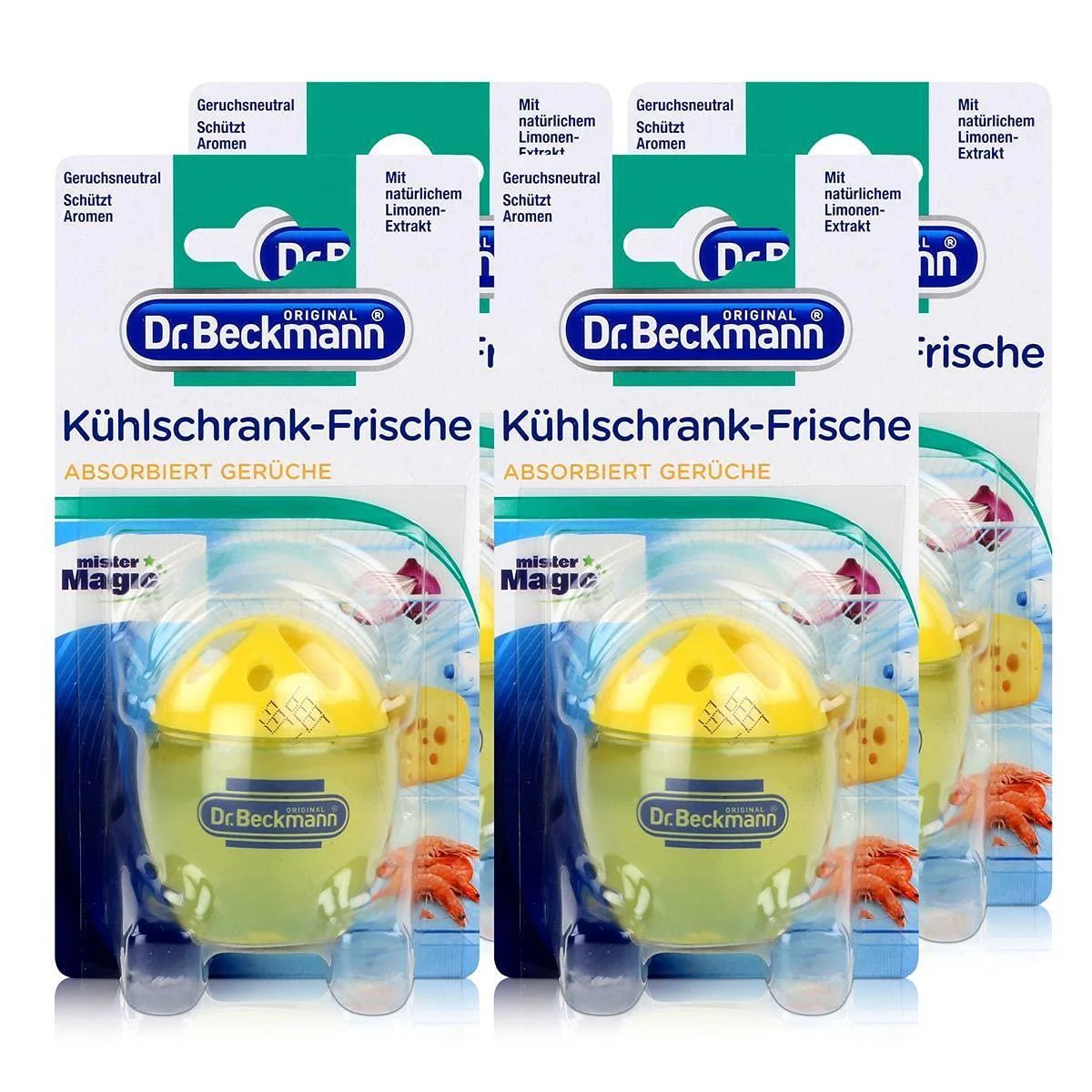 4x Dr. Beckmann refrigerator fresh lime with natural lime extract