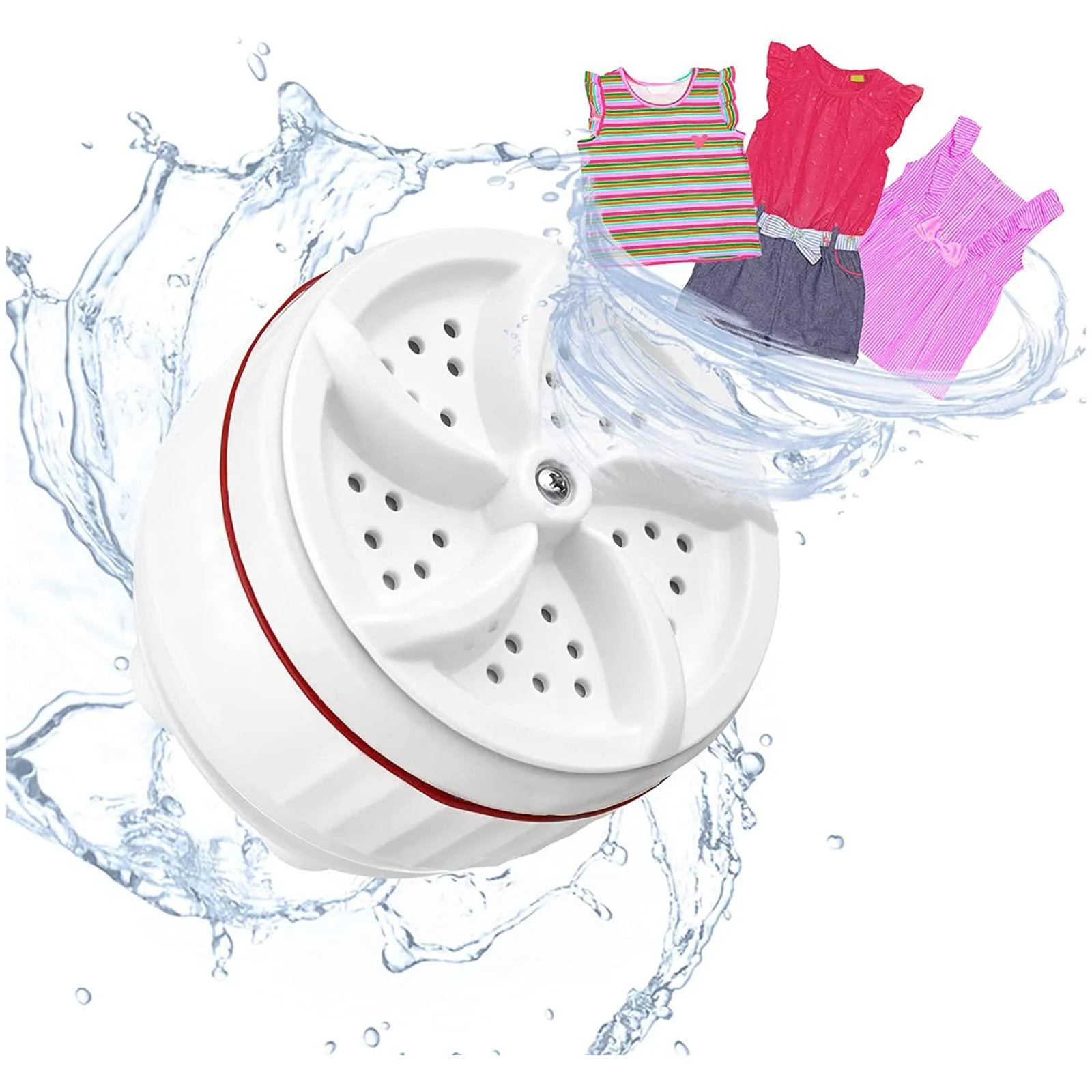 Christol Laundry Ball Portable Washing Machine Ultrasonic for Turbine Washer Machine 30 MINS Timing Auto-shut USB Charging for Home Travel Dor