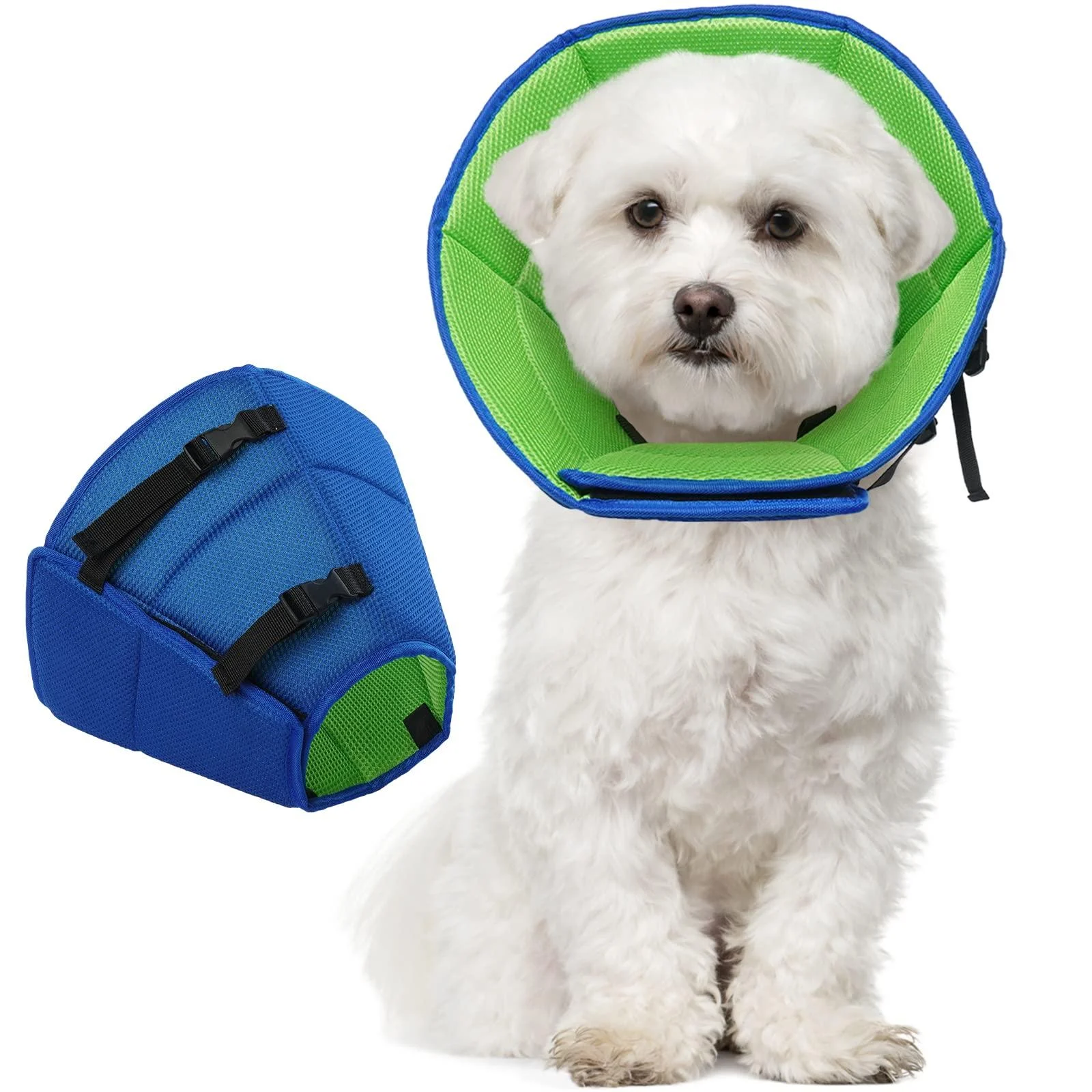 Kuoser Dog Cone Collar Soft Cones After Surgery Protective Recovery Collars For Dogs Adjustable Buster Dogs Neck Collar Surgery Puppy Quick Healing Anti-Bite Blue M---Neck:28-36cm/11-14.2in M---Neck:28-36cm/11-14.2in Blue