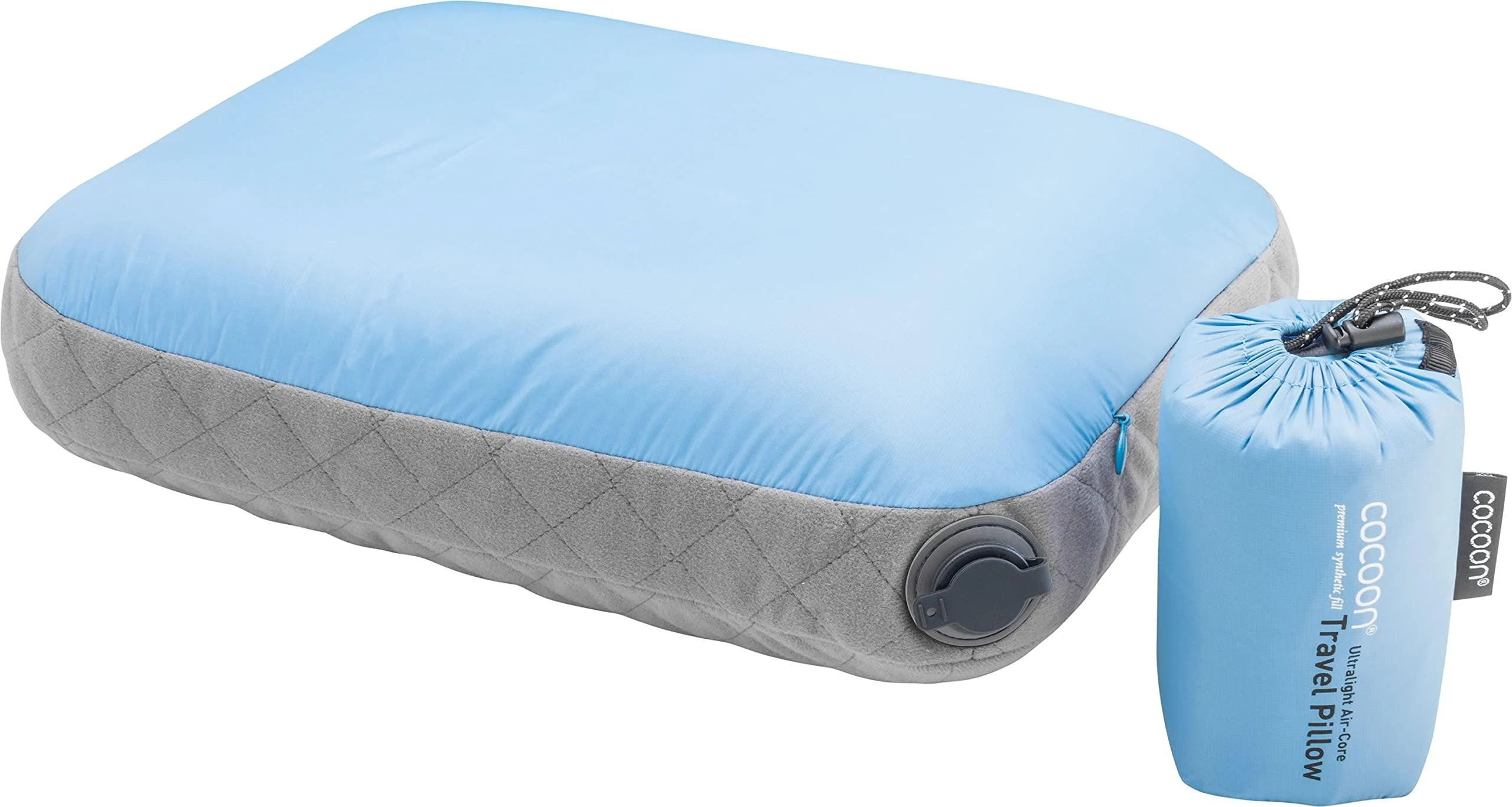 Cocoon - Premium - Ultralight AirCore Hood Pillow - Light Blue Grey - One Size Light Blue One Size