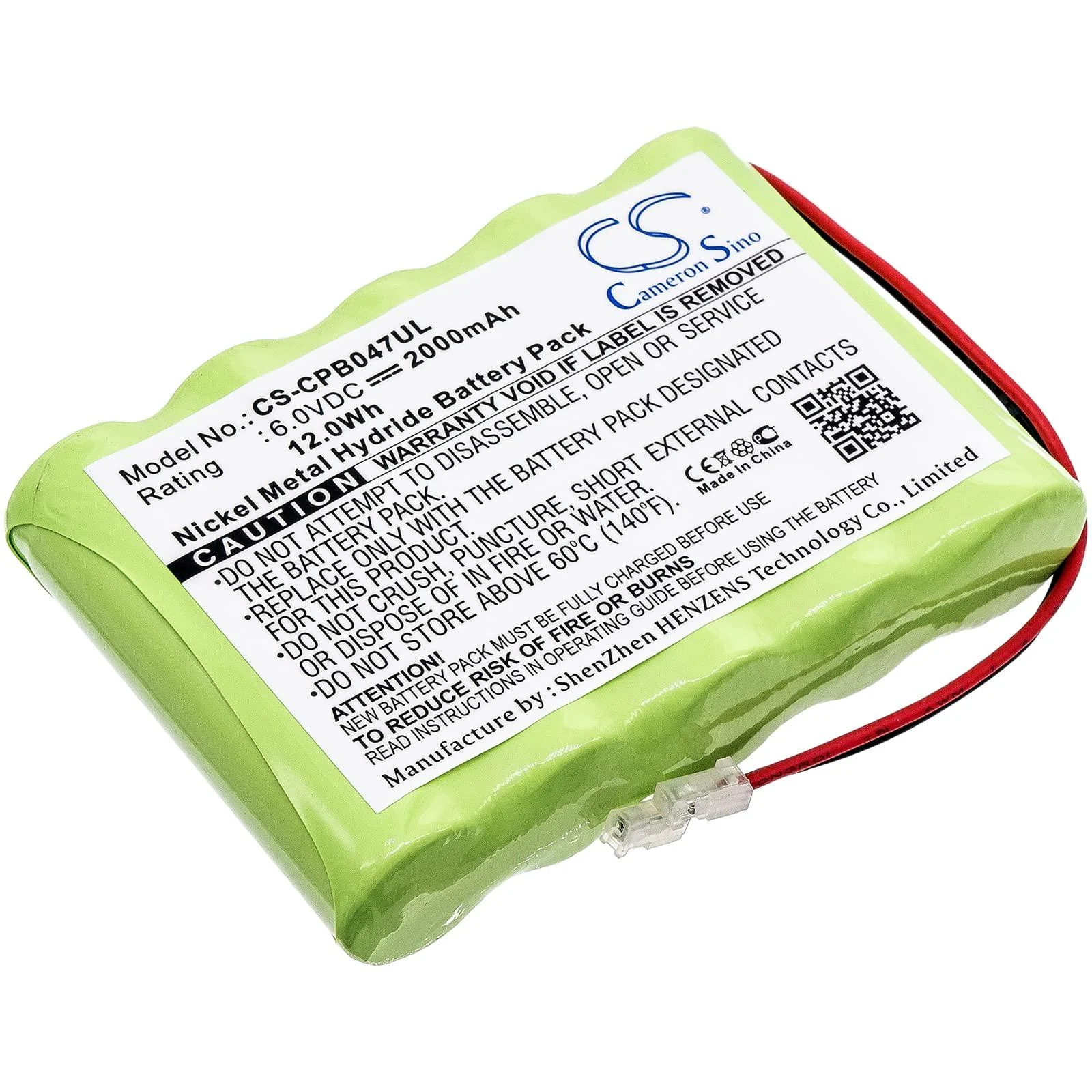 2000mAh Battery Compatible with AA x 5 6.0V - Dujuanly