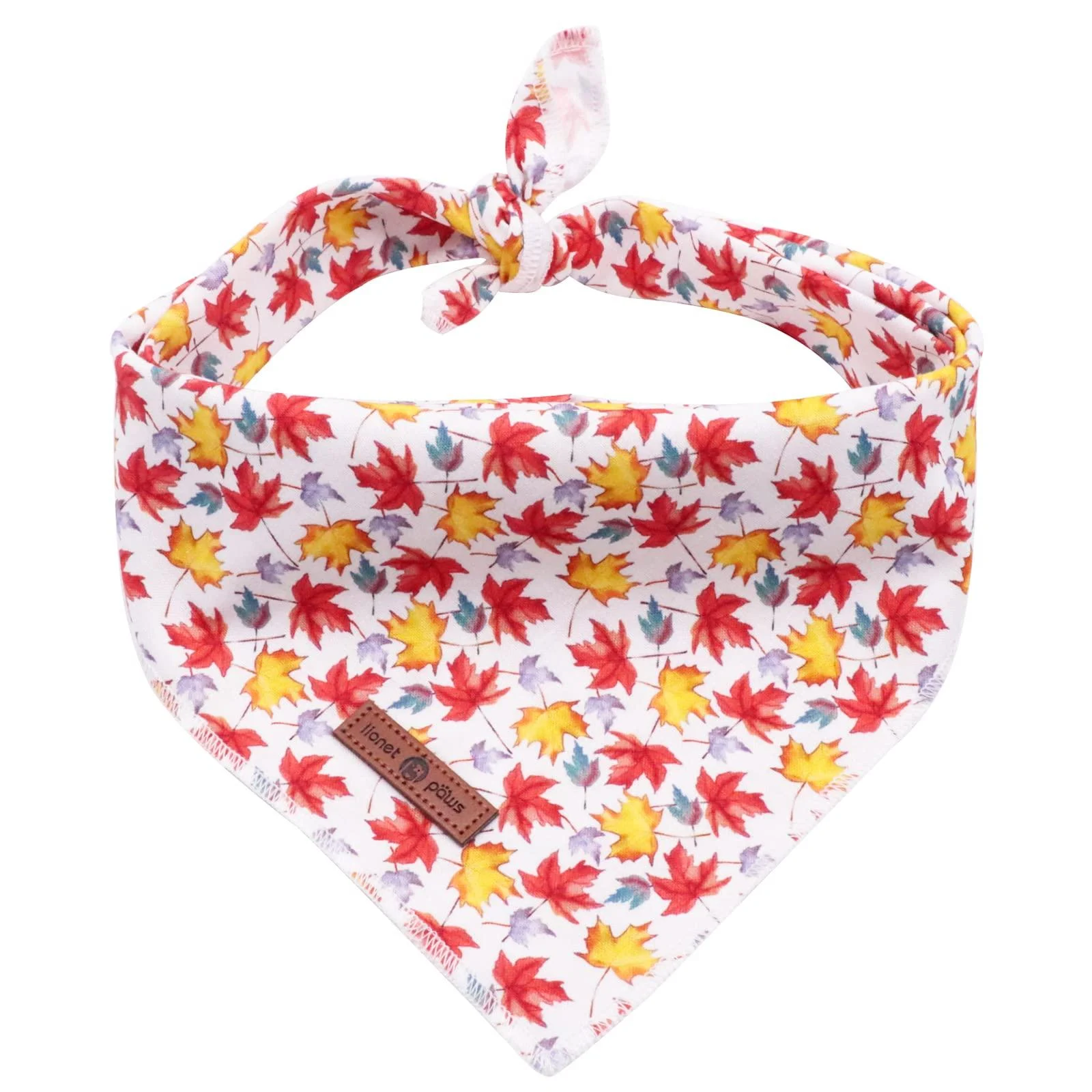 lionet paws Bandana for Dog Headscarves Dog Scarf Triangular Scarf for Small Medium and Large Dogs L (Pack of 1) Autumn