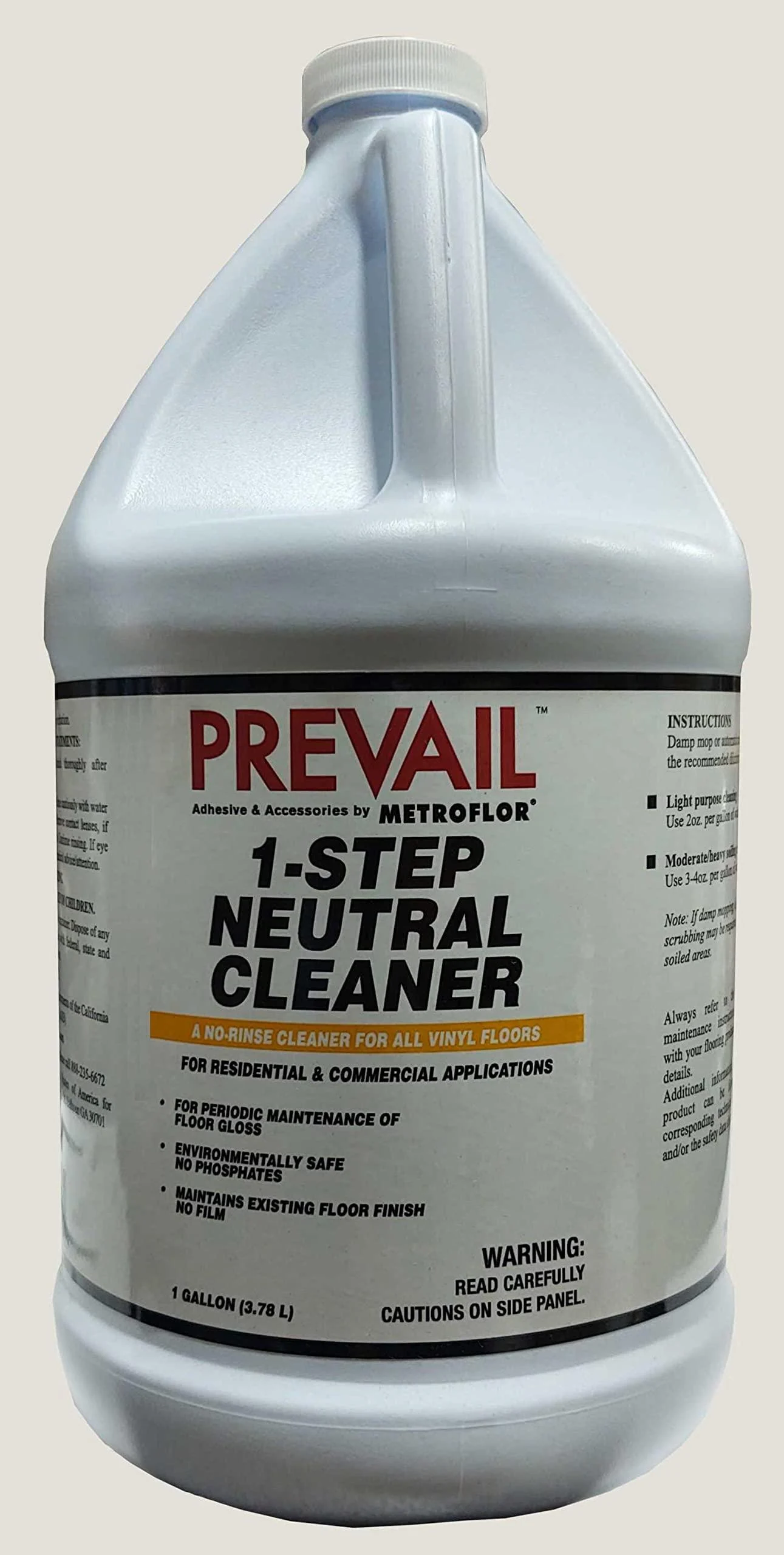 Prevail Metroflor 1-Step Neutral Cleanr Gallon