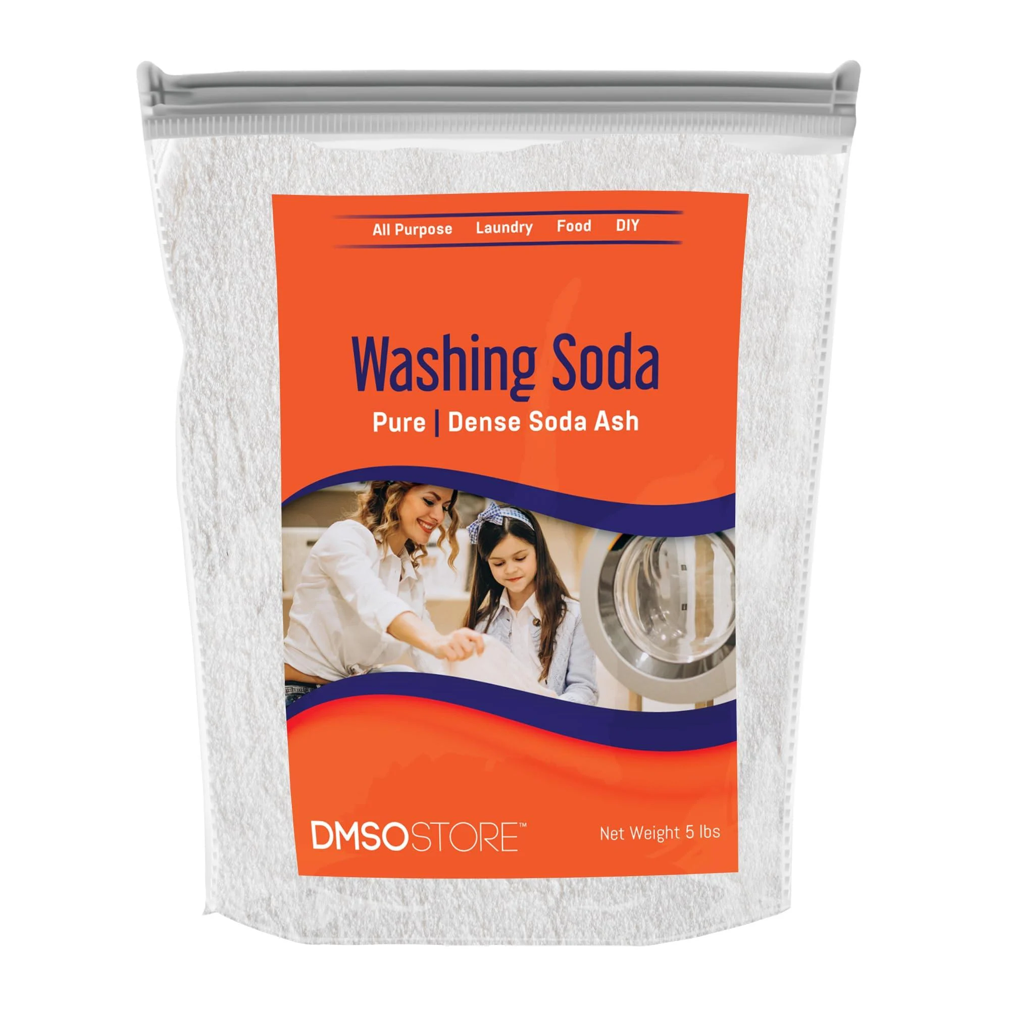 Washing Soda for Laundry 5 lb. Sodium Carbonate (Soda Ash) 99.95% Purity - DMSOSTORE