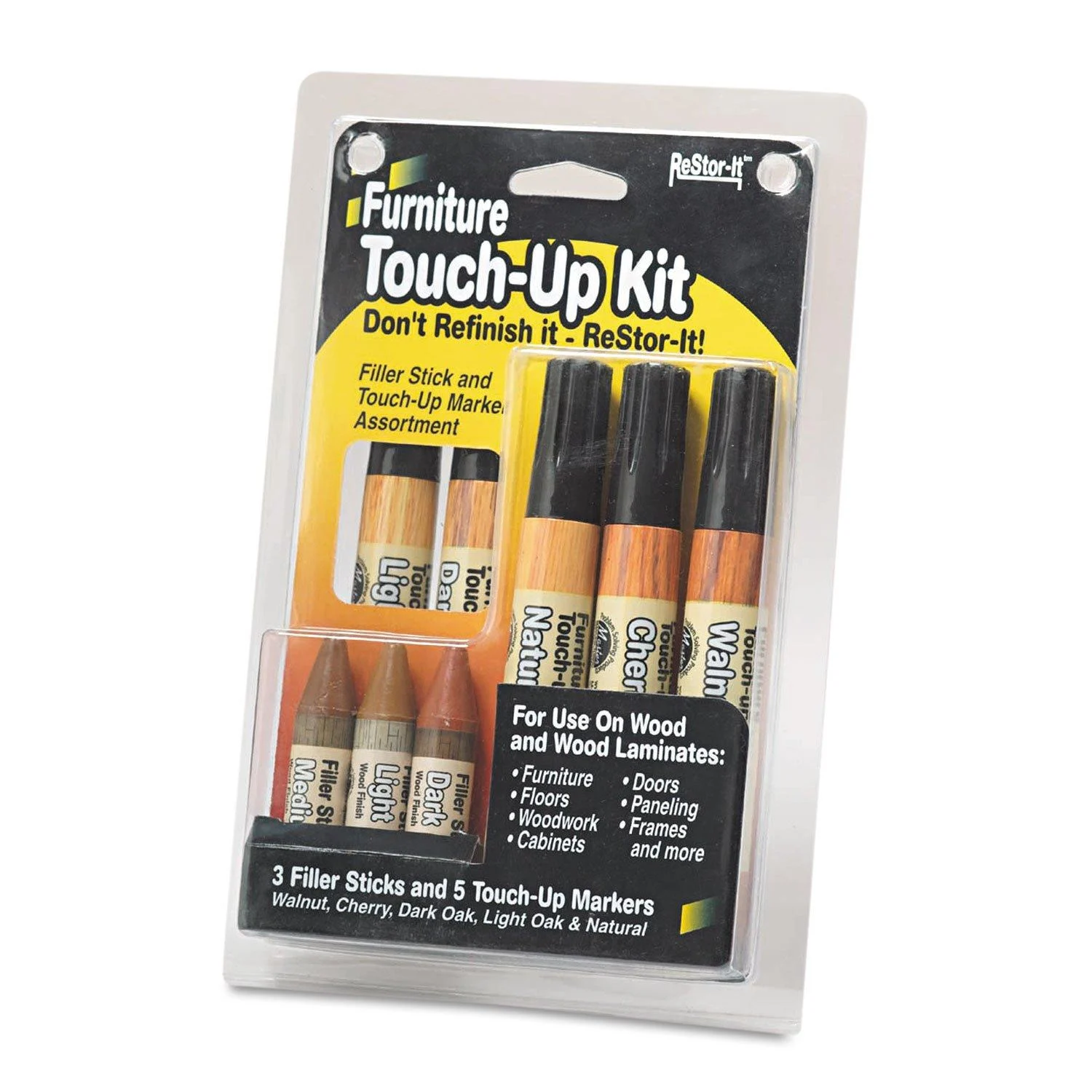 Master Caster 18000 ReStor-It Furniture Touch-Up Kit 8 Piece Kit