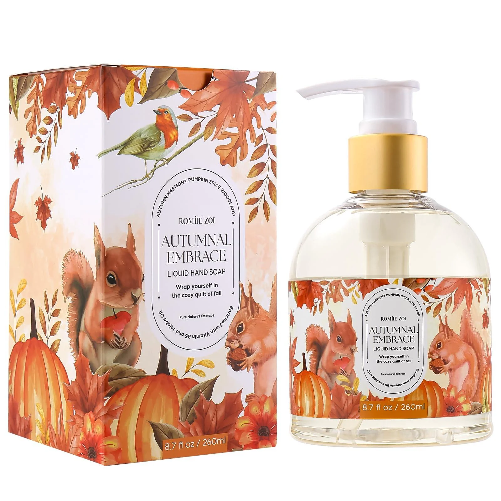 Mini Liquid Hand Soap - Autumn Embrace - 260 ML / 8.7 FL OZ.