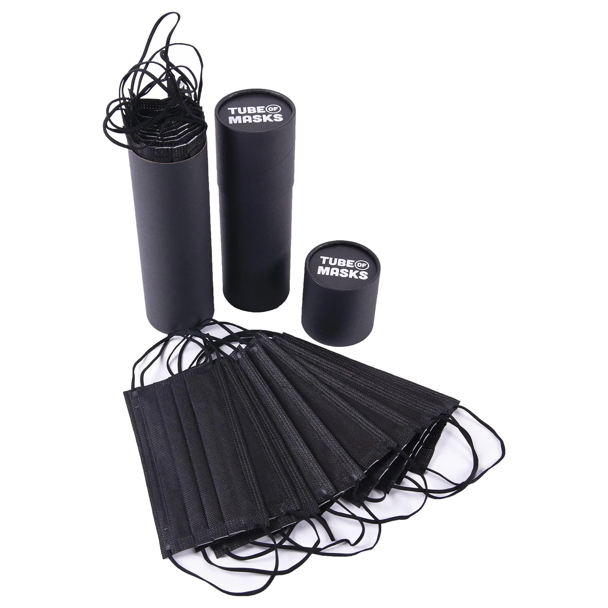 tabbies Tube Mask Holder Black 2 pk