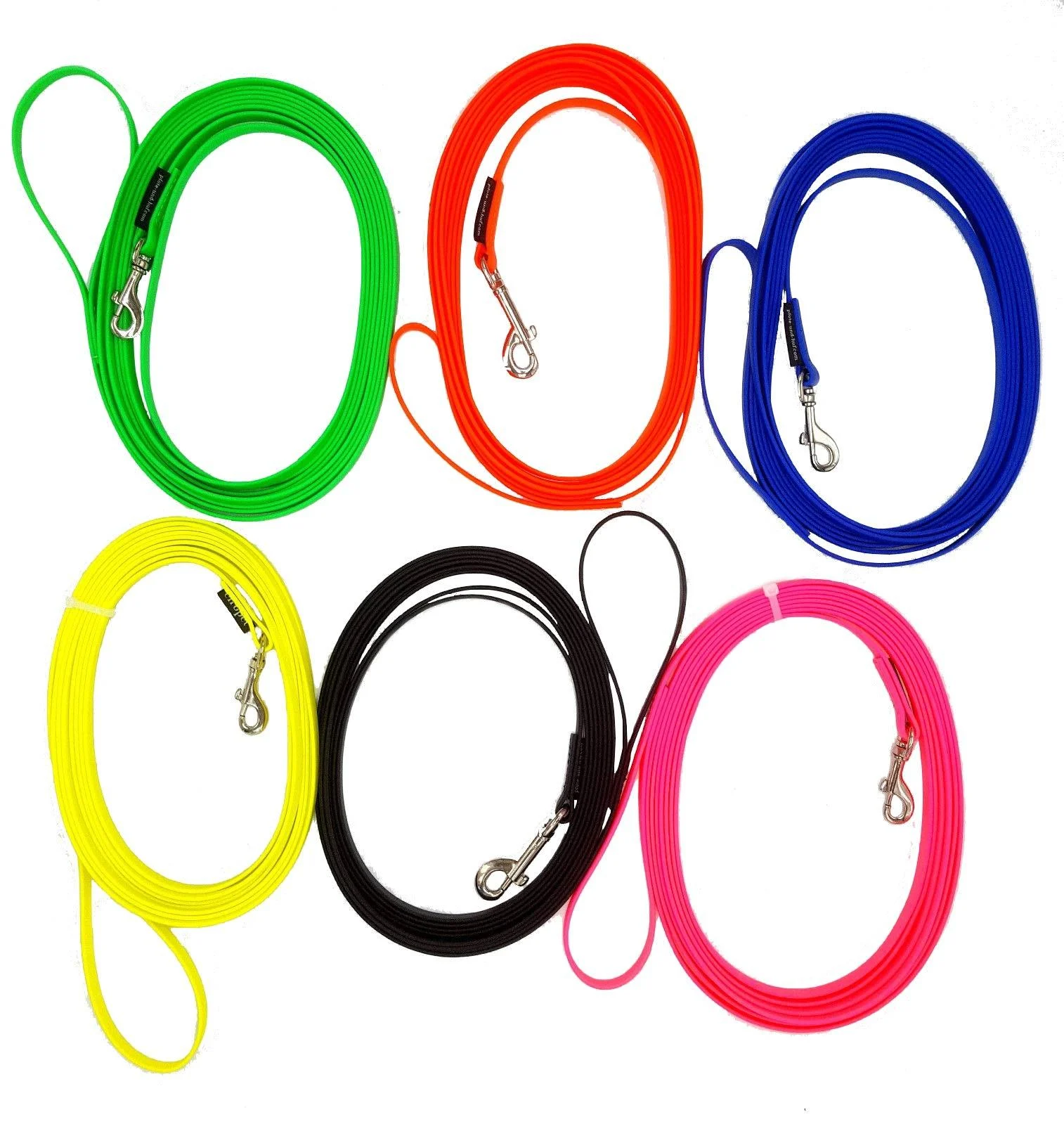 Elropet Dogeline Biothane Schlepleine Training line track leash (3m with hand loop neonpink 9mm) 3m with hand loop neon pink 9mm