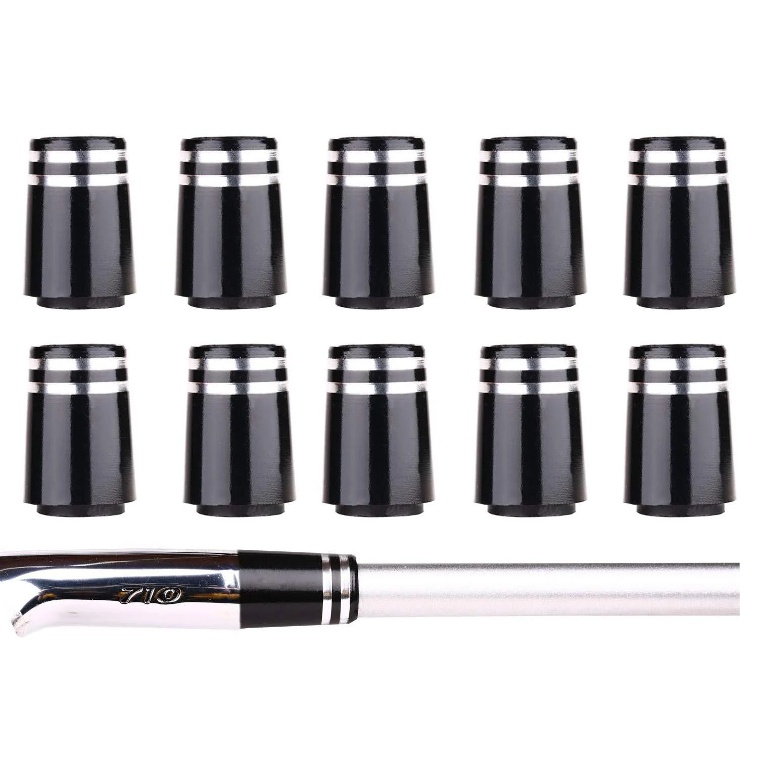 Golf Builder 10pcs Tip Size .370 Golf Ferrules for Taper Tip Iron Wedge Double Rings