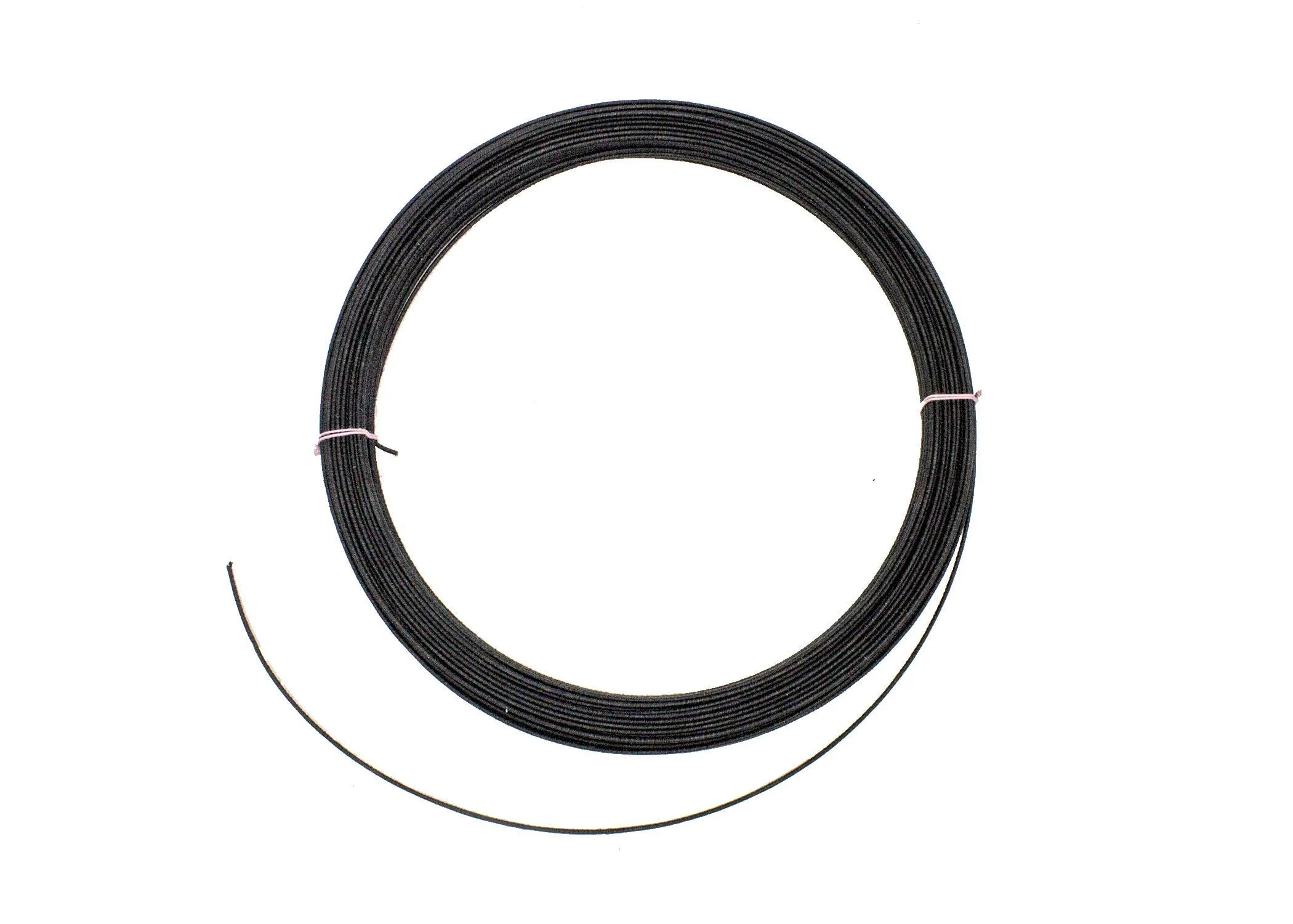 19 Gauge Cotton Covered Millinery Wire Standard Firm Black - Single Yard