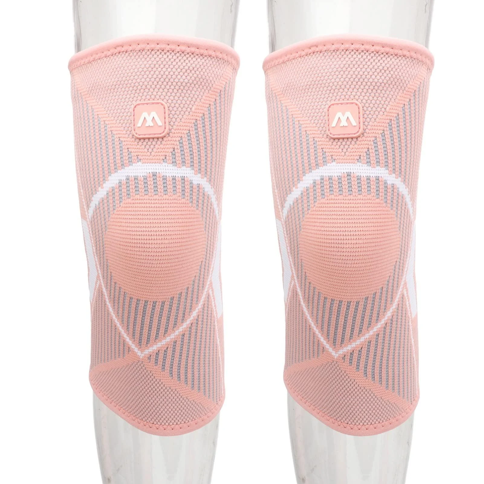 Sports Knee Pads Running Knee Protector Exercise Elastic Knee Protector Knee Support Braces 2 Pcs Sports Knee Pads Breathable Nylon Knitted Kneepad 4 Sided Elastic Rope Knee (M) M M - Mrisata