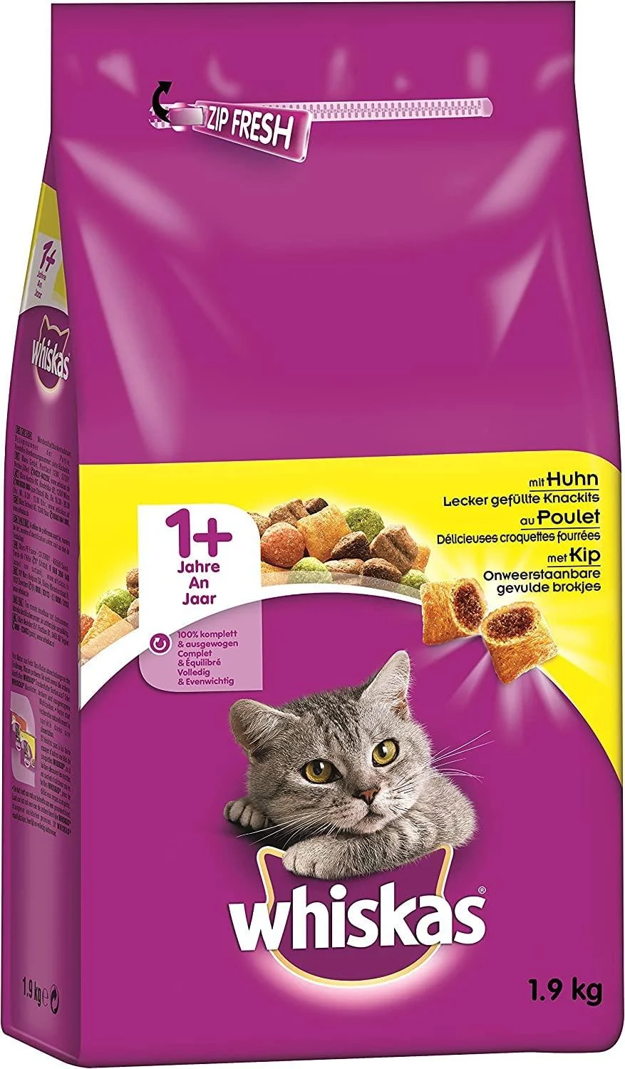 Whiskas Dry Adult 1 + with Chicken 1 9 Kg